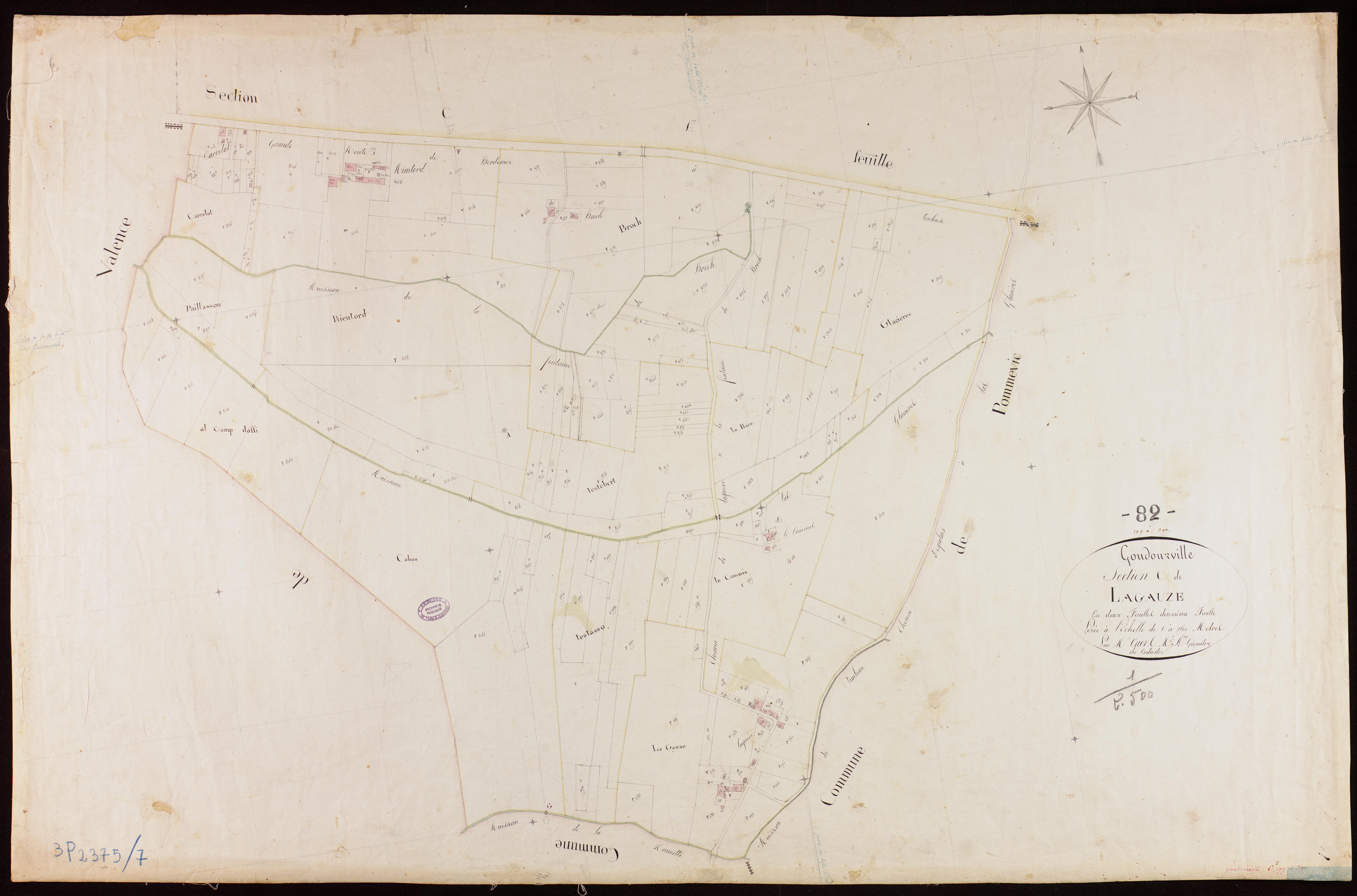 Goudourville - Section C - Lagause, 2e feuille