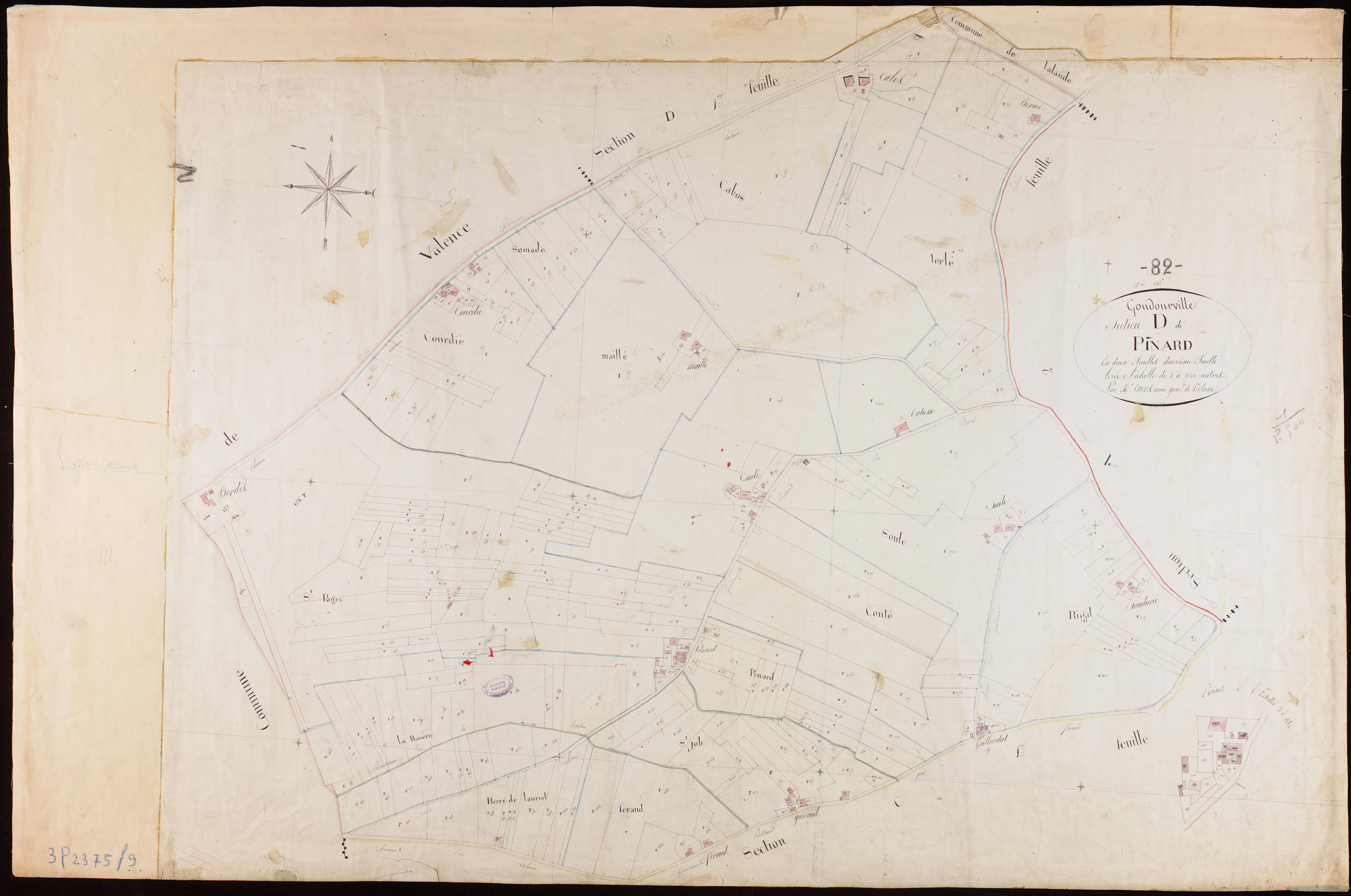 Goudourville - Section D - Pinard, 2e feuille