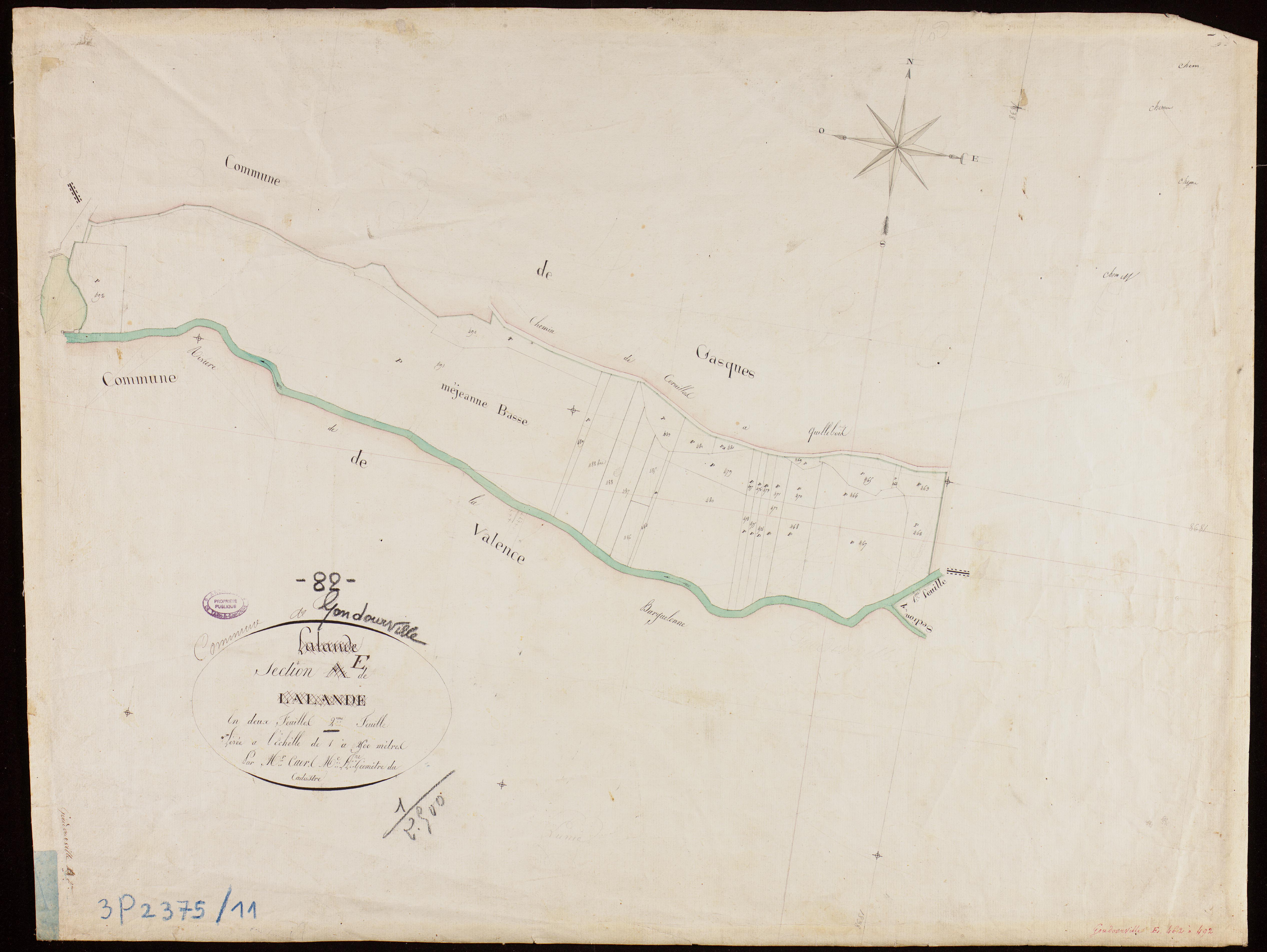 Goudourville - Section E - Lalande, 2e feuille