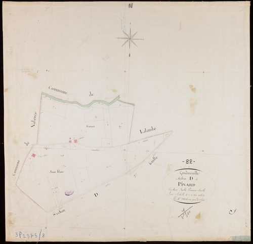 Goudourville - Section D - Pinard, 1ère feuille