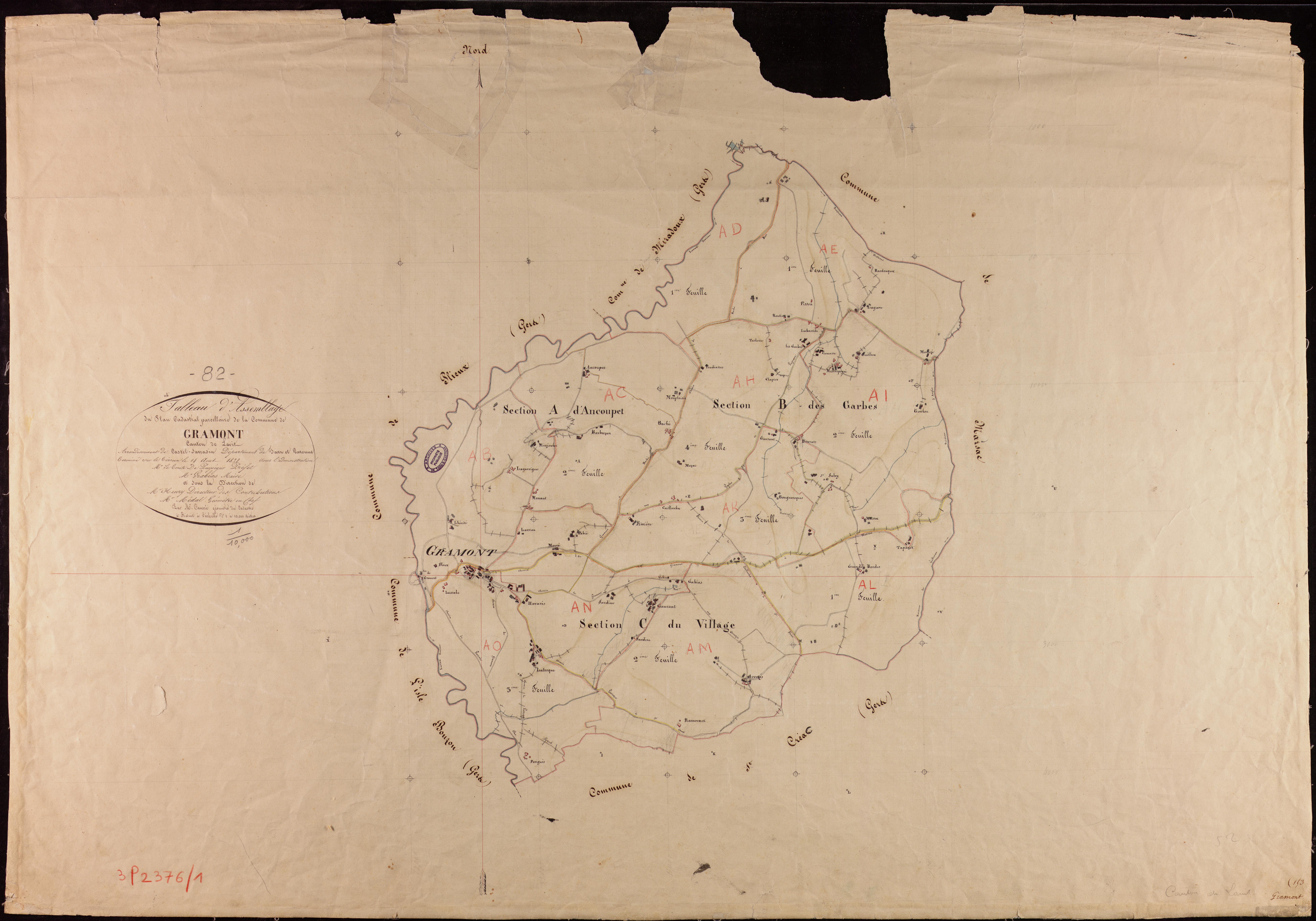 Gramont - Tableau d'assemblage