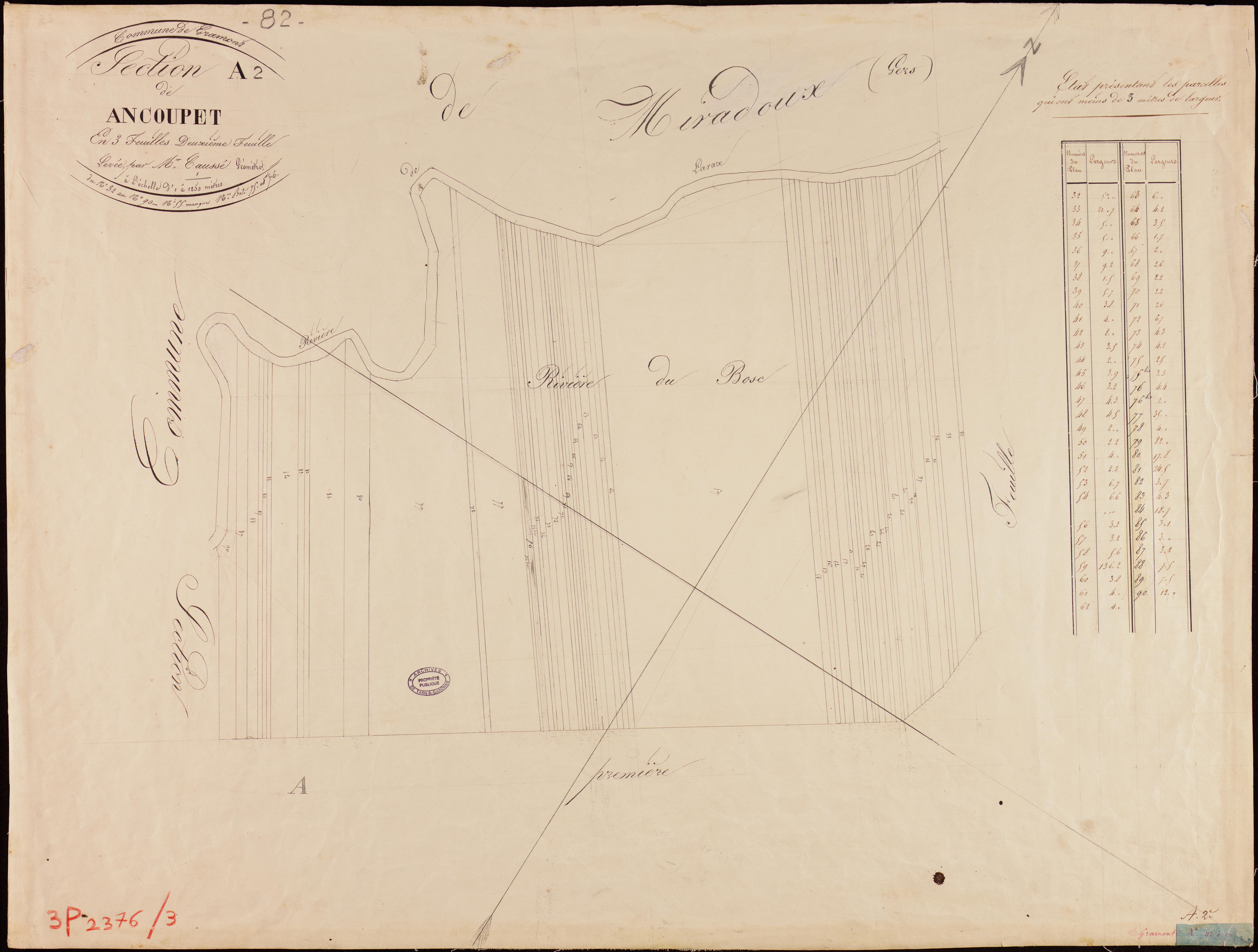 Gramont - Section A - Ancoupet, 2e feuille