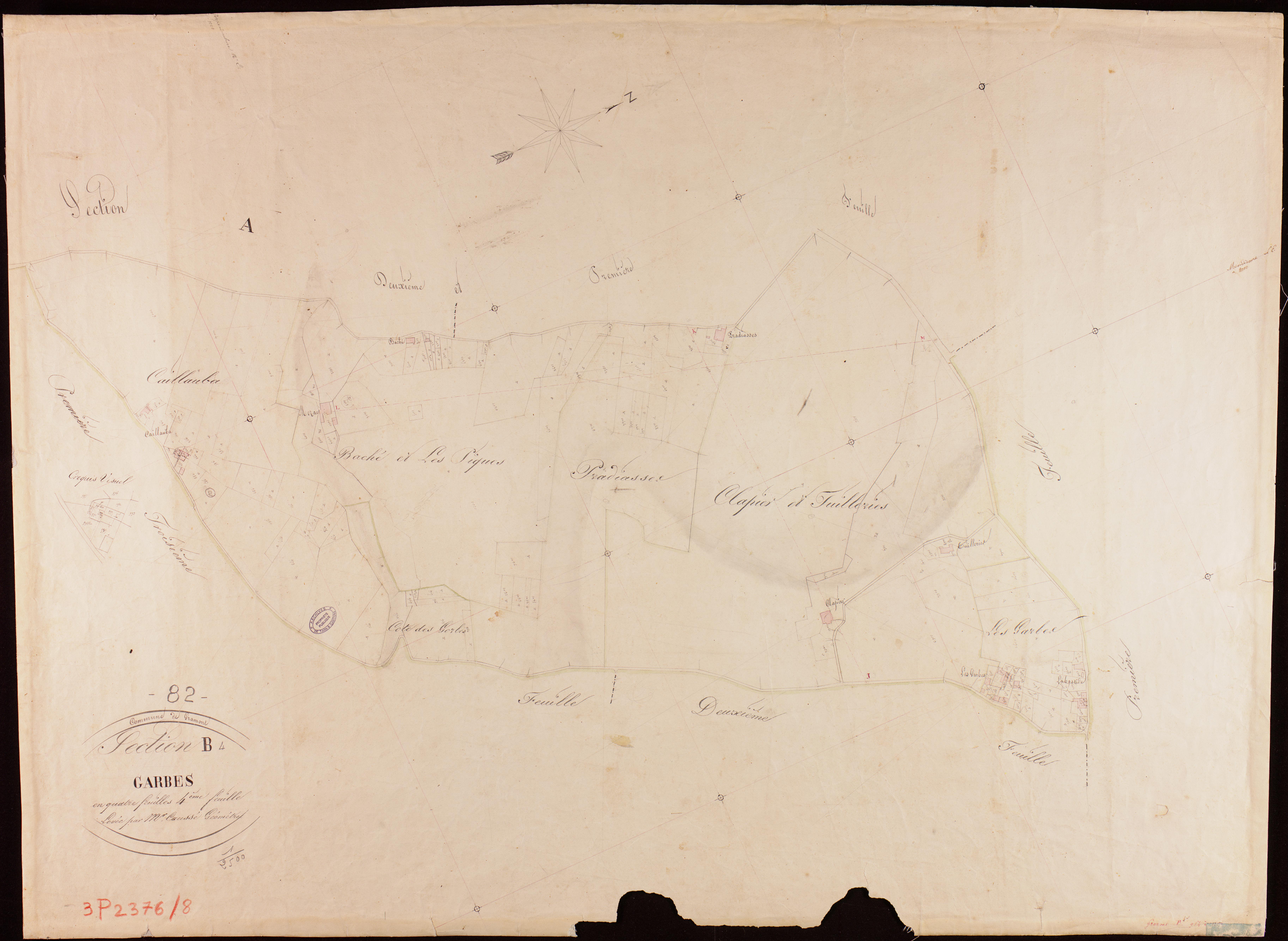 Gramont - Section B - Les Garbes, 4e feuille