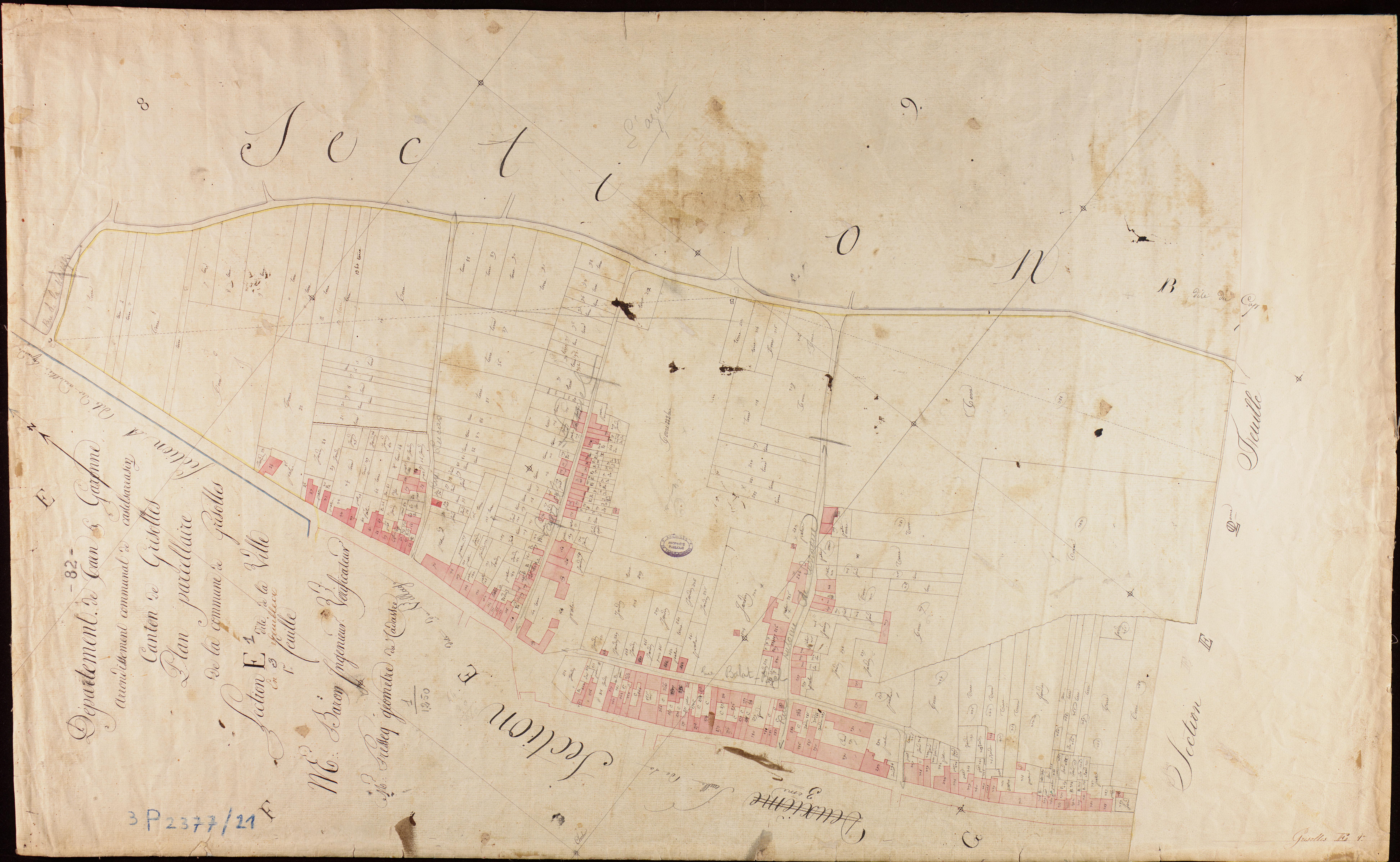 Grisolles - Section E - La Ville, 1ère feuille