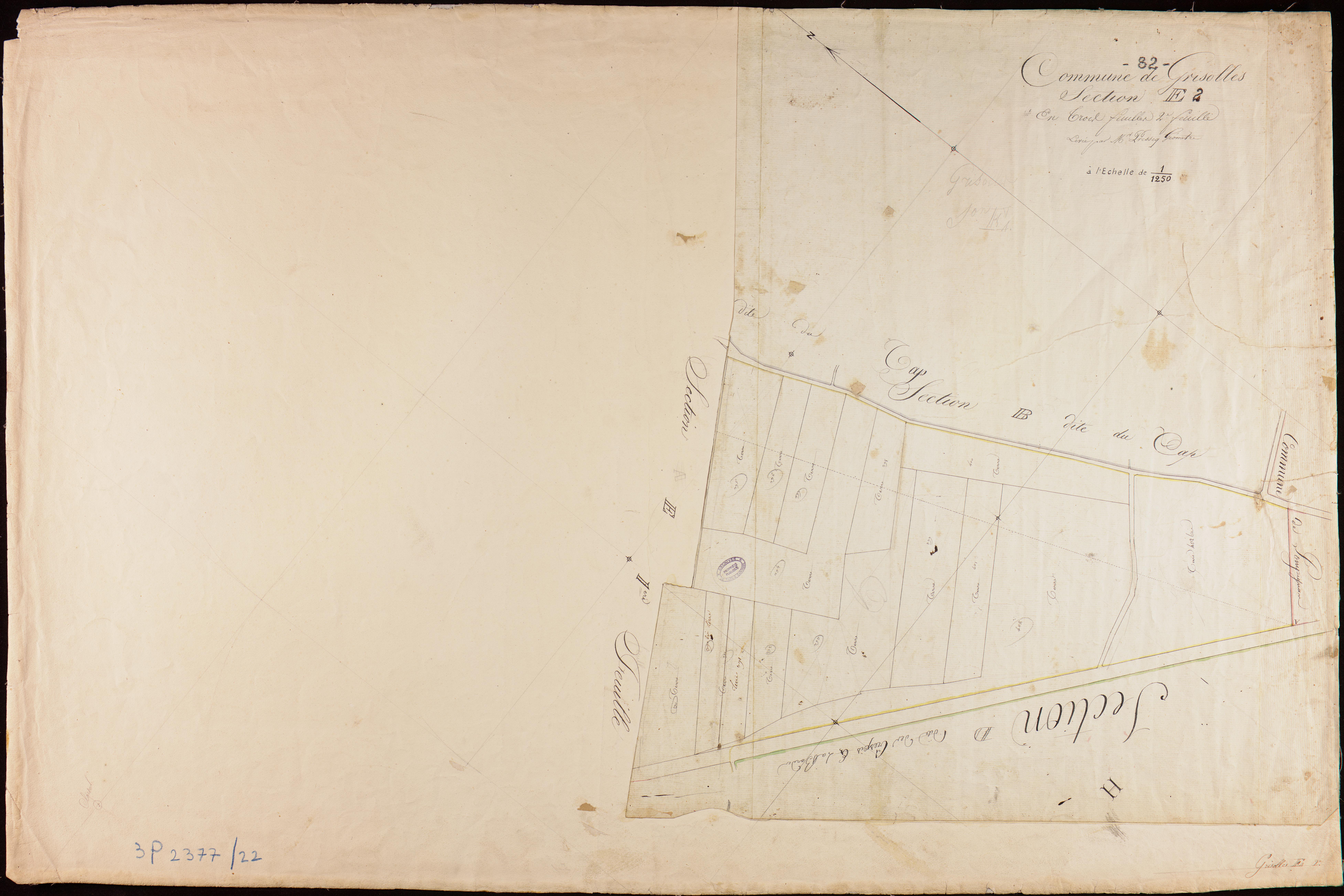 Grisolles - Section E - La Ville, 2e feuille