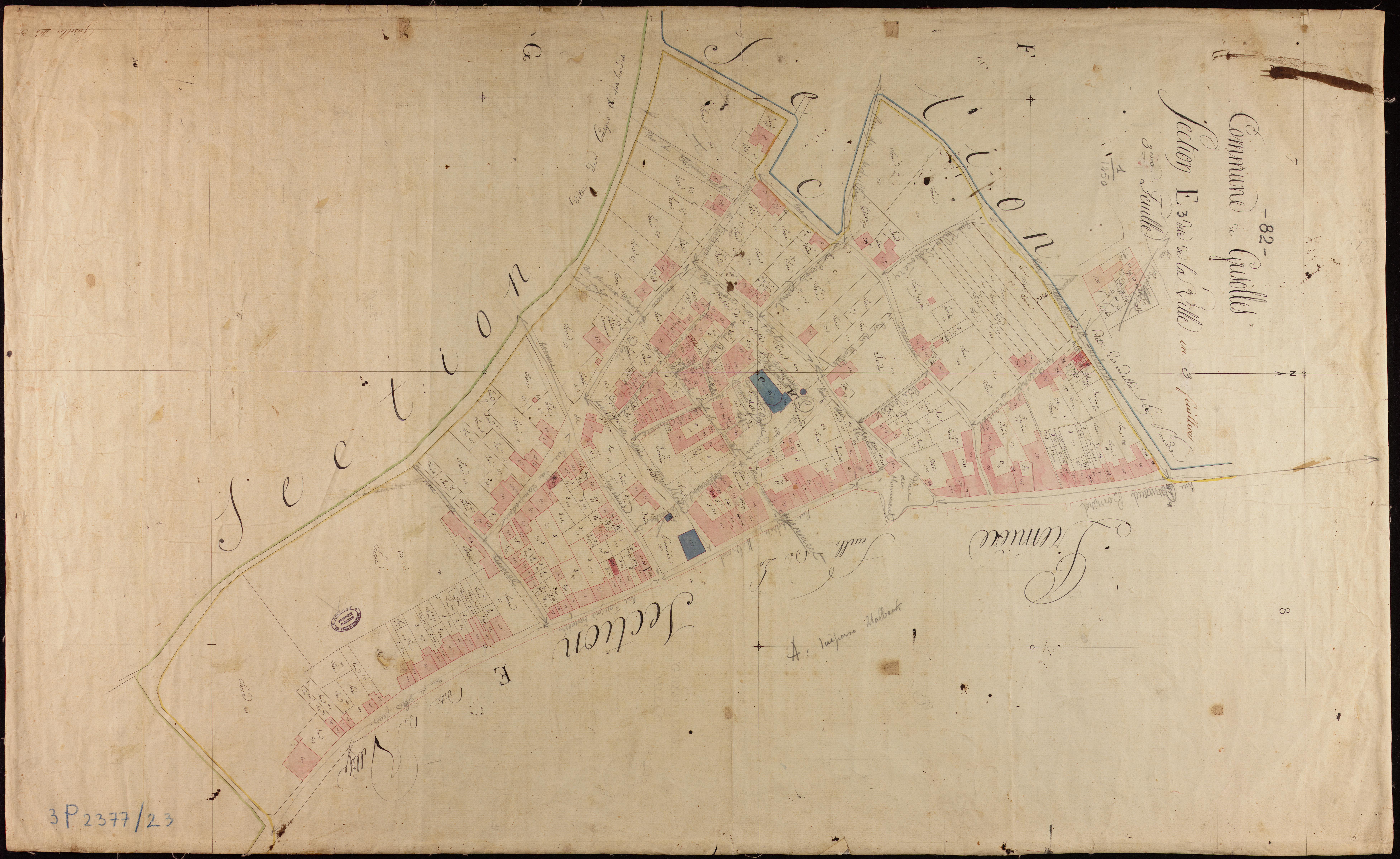 Grisolles - Section E - La Ville, 3e feuille