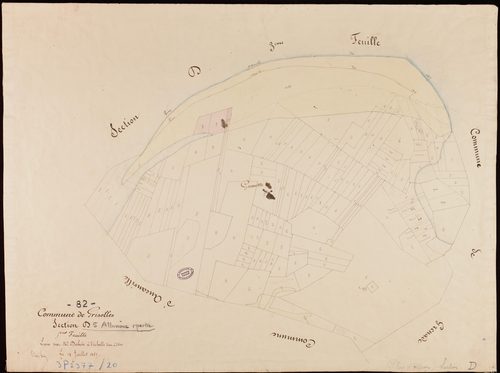 Grisolles - Section D - Les Crespis et las Bordes, 5e feuille : alluvions et corrosions