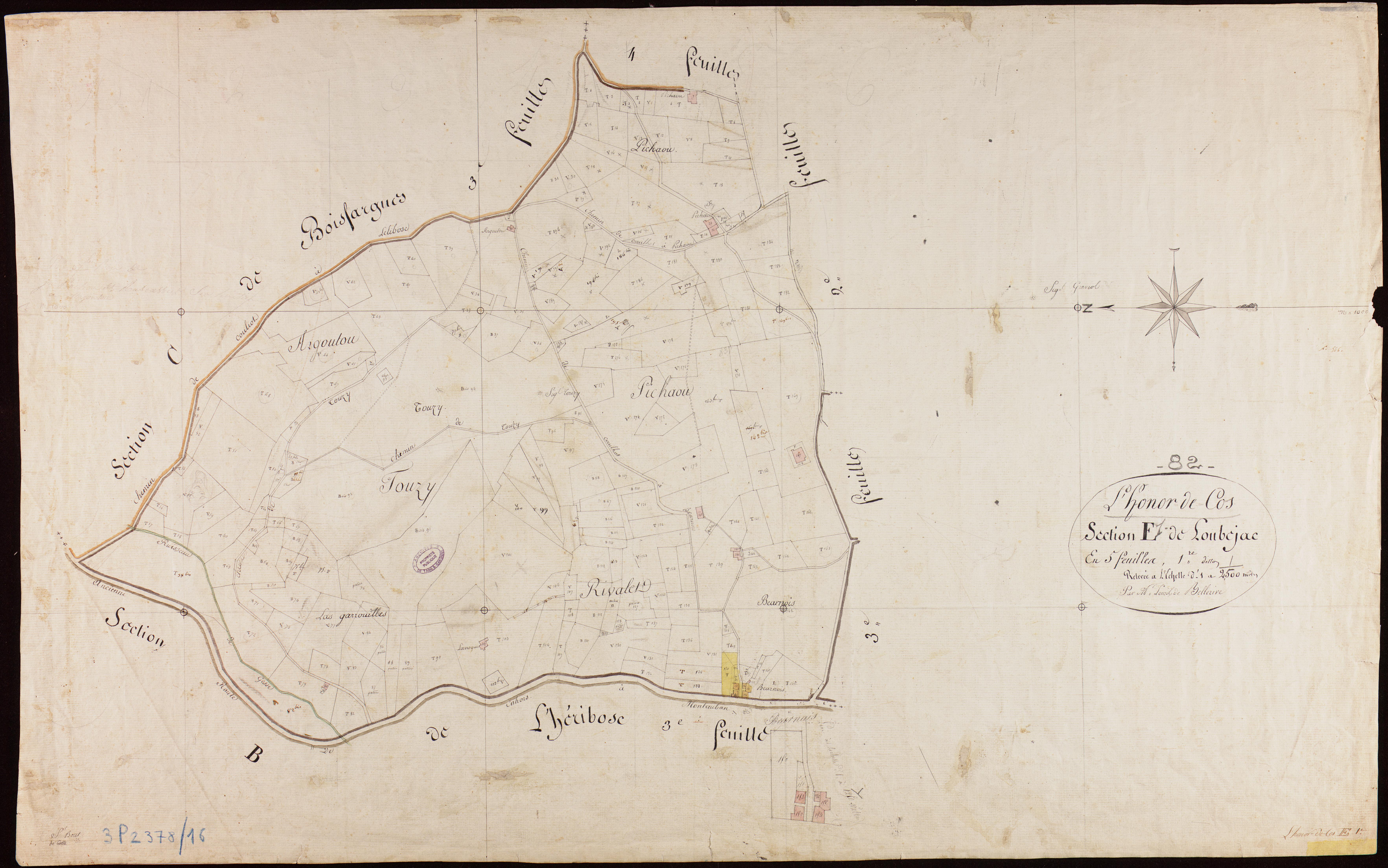 L'Honor-de-Cos - Section E - Loubéjac, 1ère feuille
