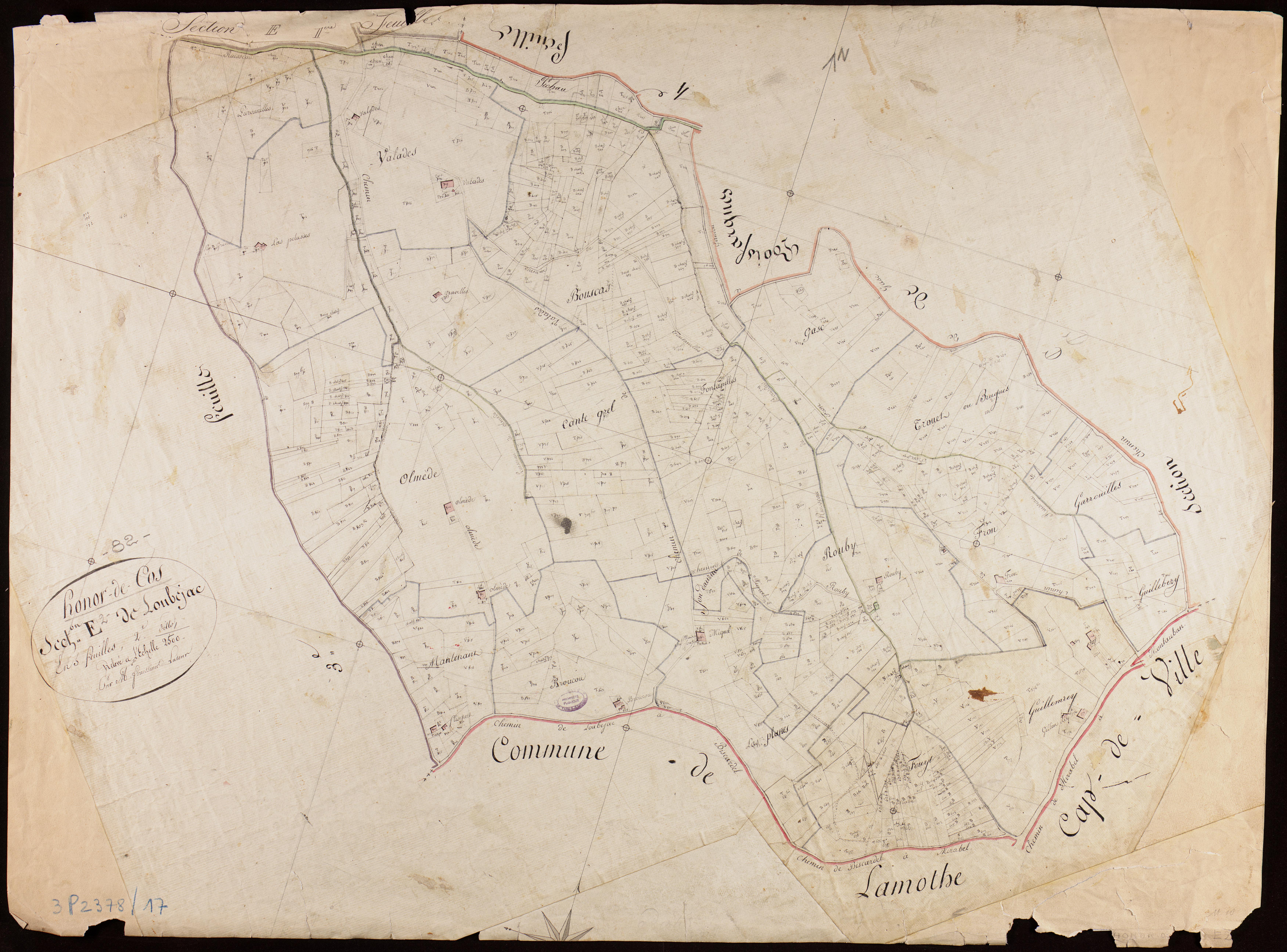 L'Honor-de-Cos - Section E - Loubéjac, 2e feuille