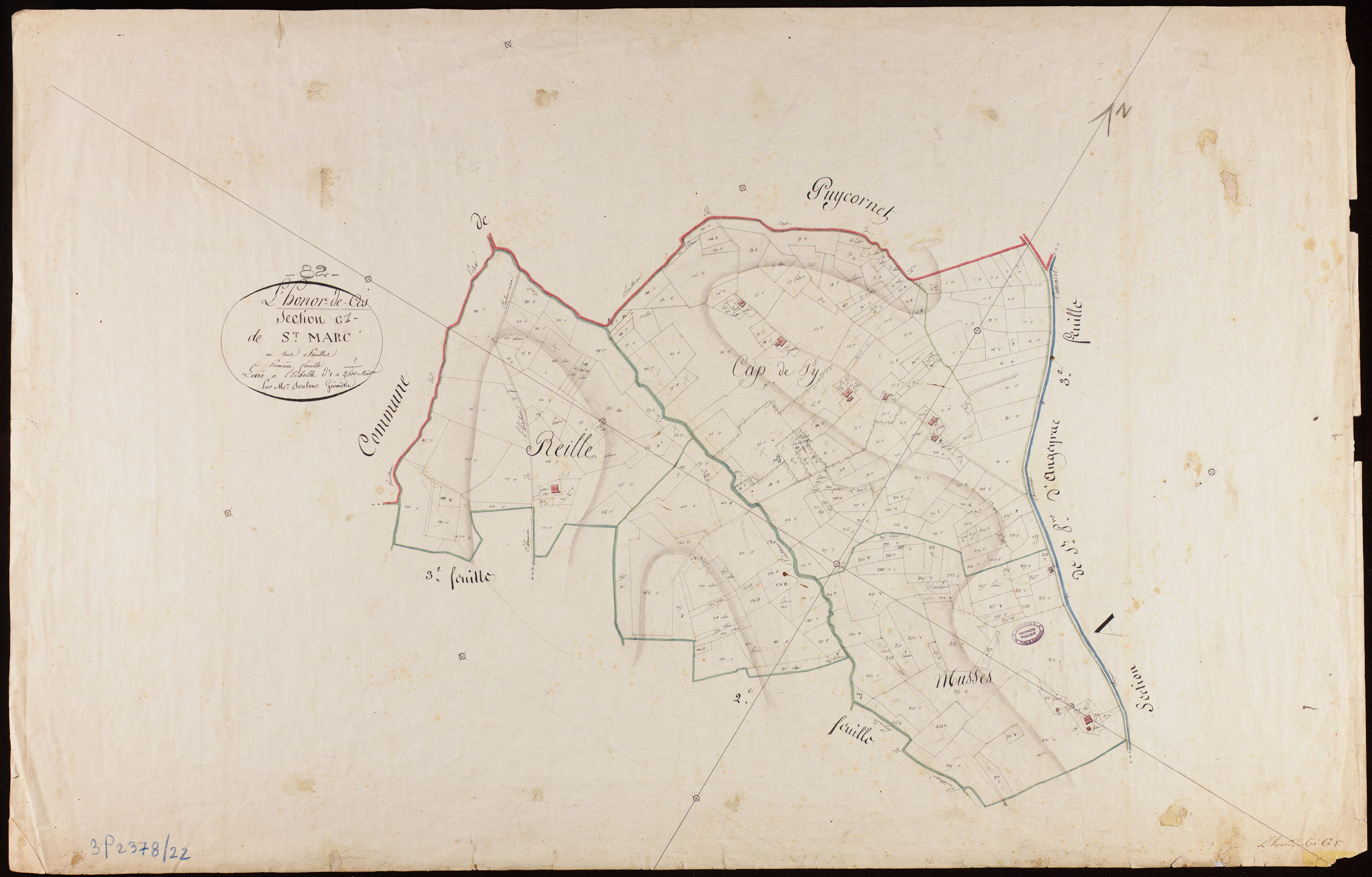 L'Honor-de-Cos - Section G - Saint-Marc, 1ère feuille