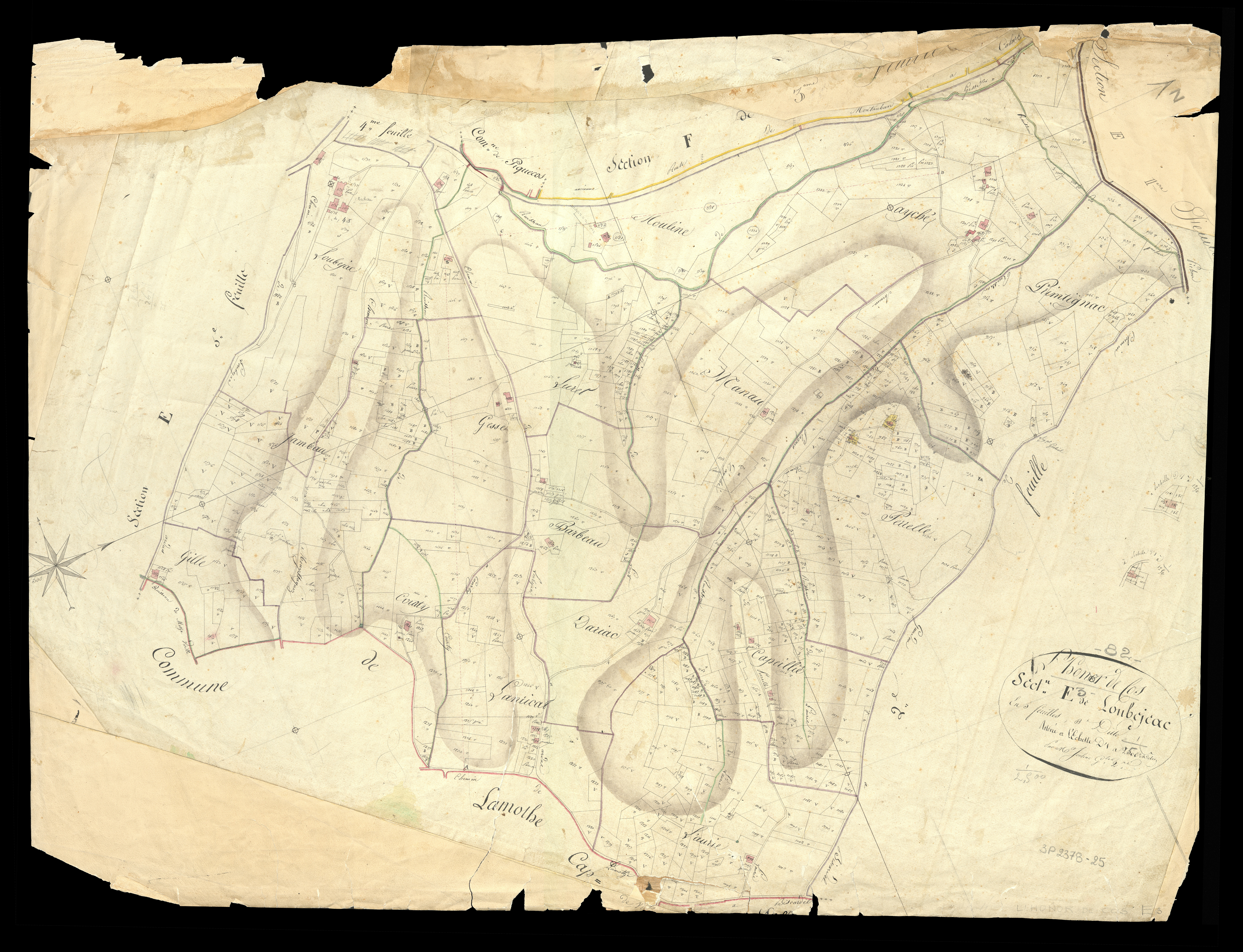 L'Honor-de-Cos - Section E - Loubéjac, 3e feuille