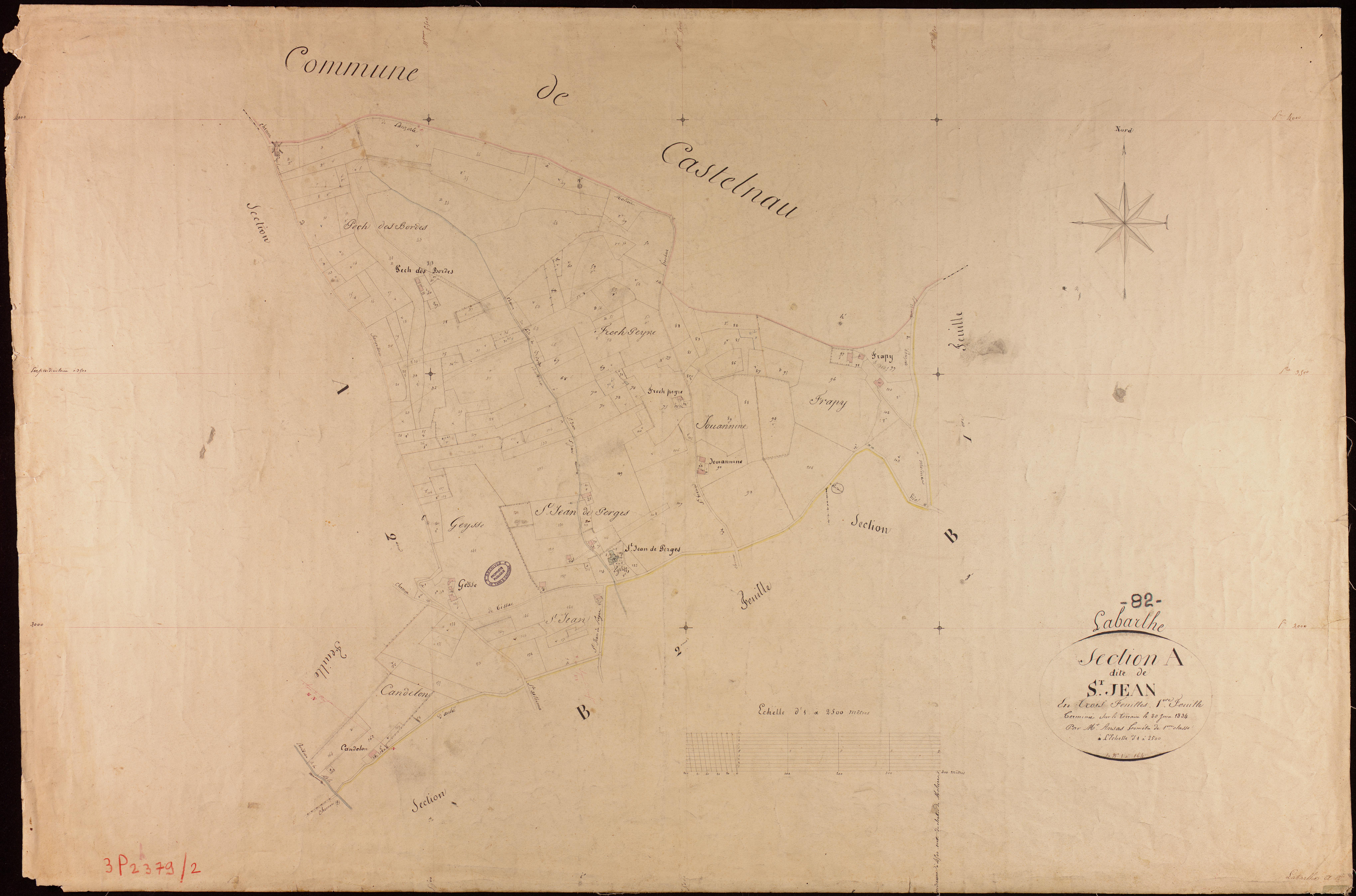 Labarthe - Section A - Saint-Jean, 1ère feuille