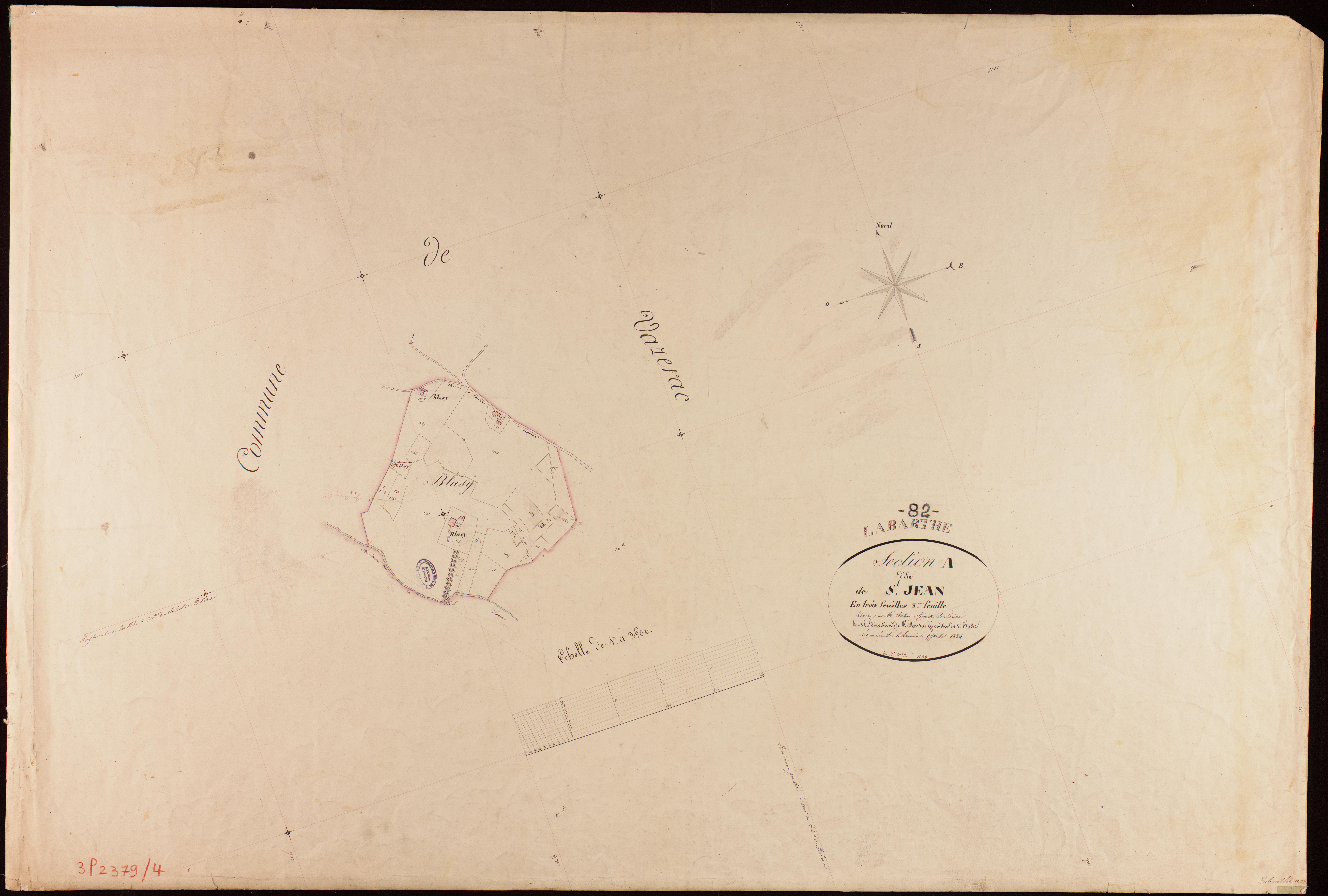 Labarthe - Section A - Saint-Jean, 3e feuille
