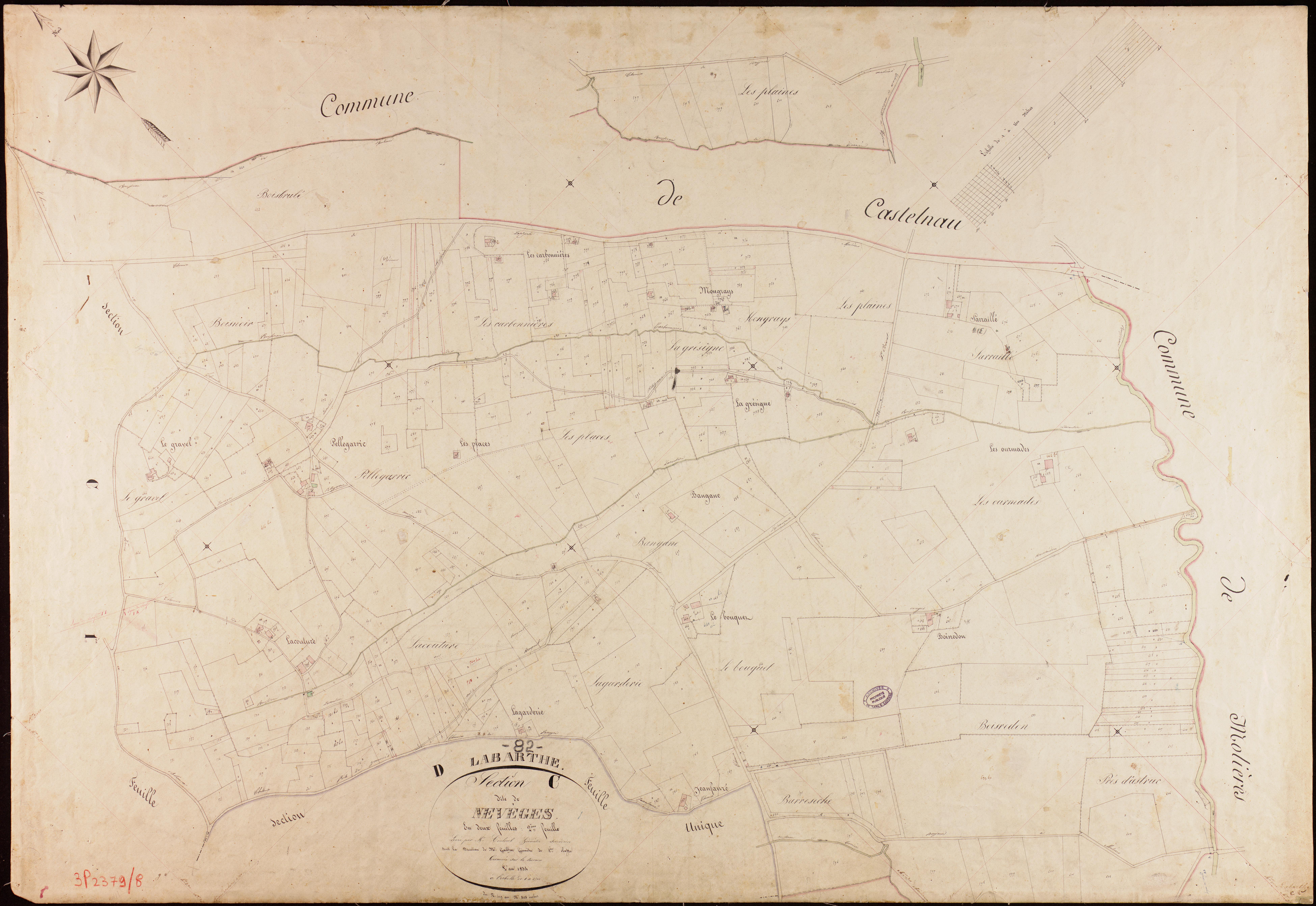 Labarthe - Section C - Nevèges, 2e feuille