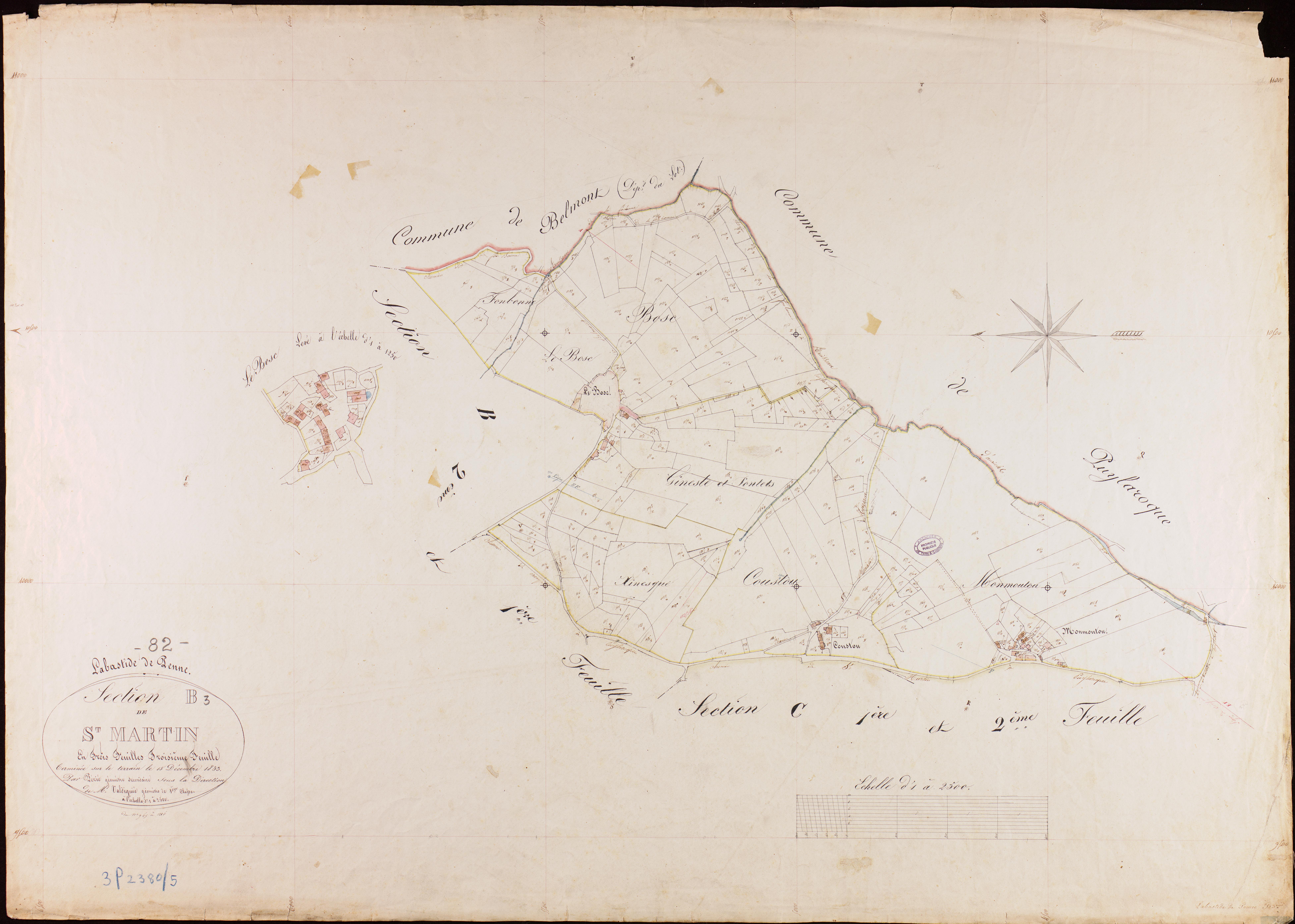 Labastide-de-Penne - Section B - Saint-Martin, 3e feuille