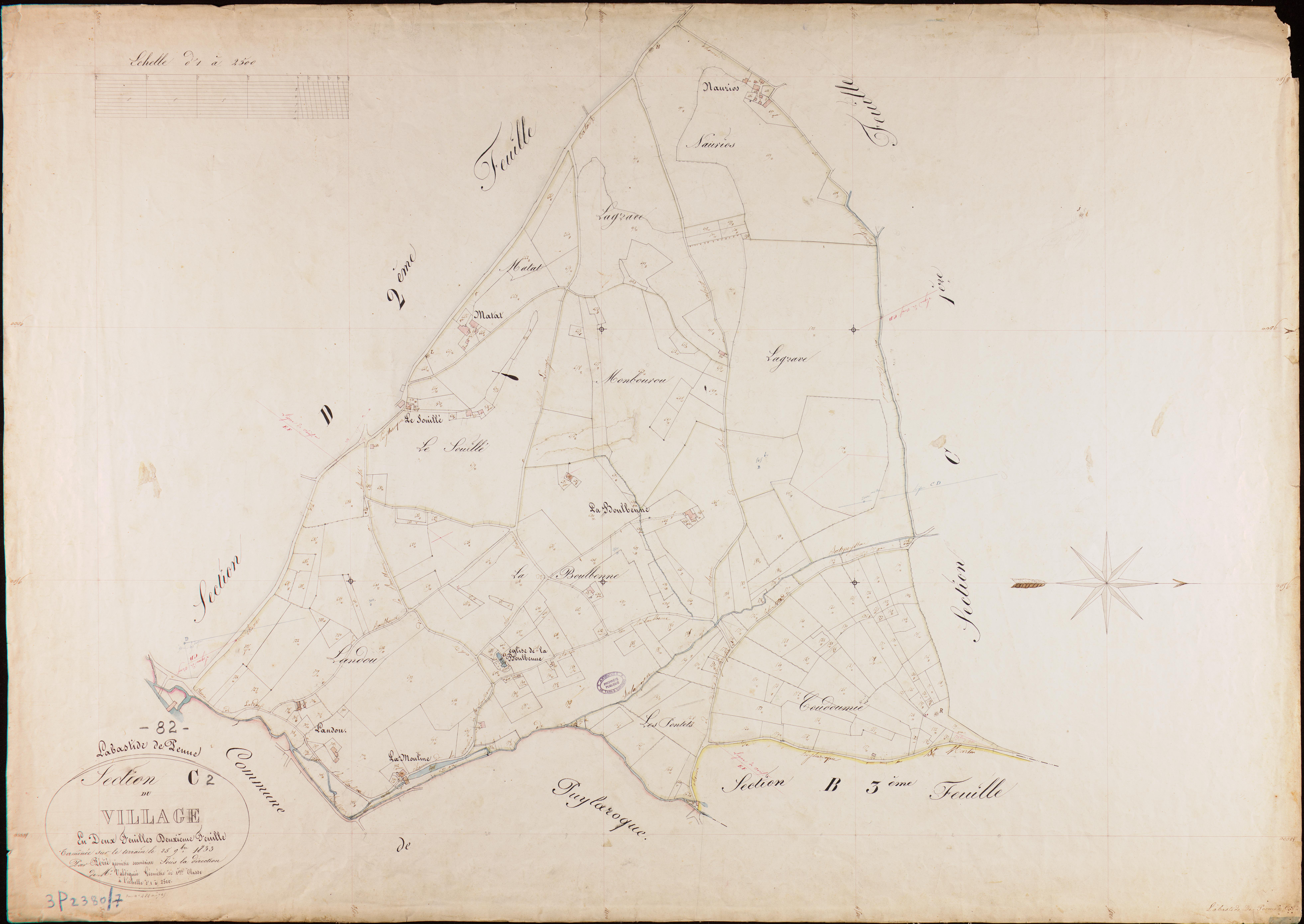 Labastide-de-Penne - Section C - Le Village, 2e feuille