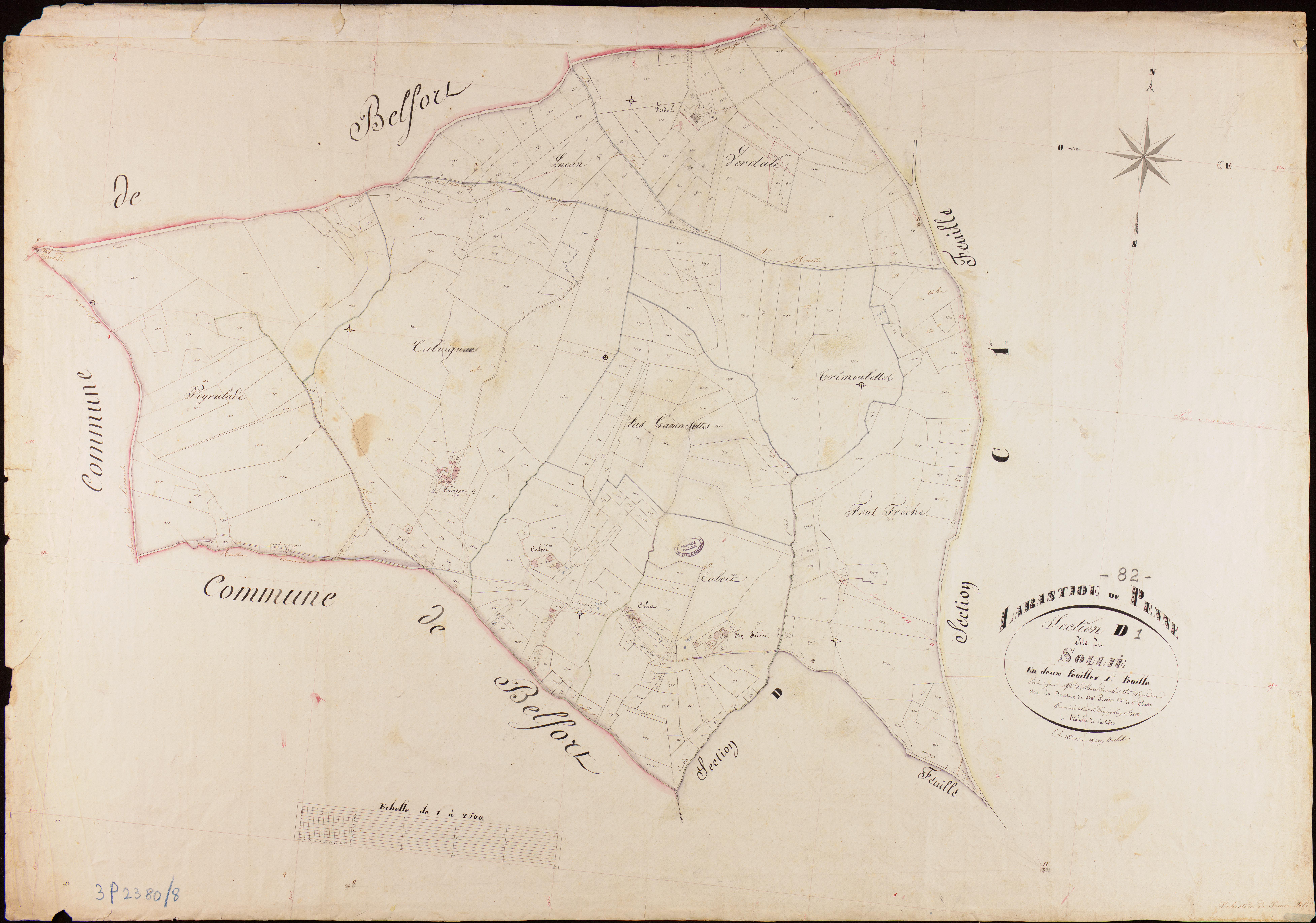 Labastide-de-Penne - Section D - Le Soulié, 1ère feuille
