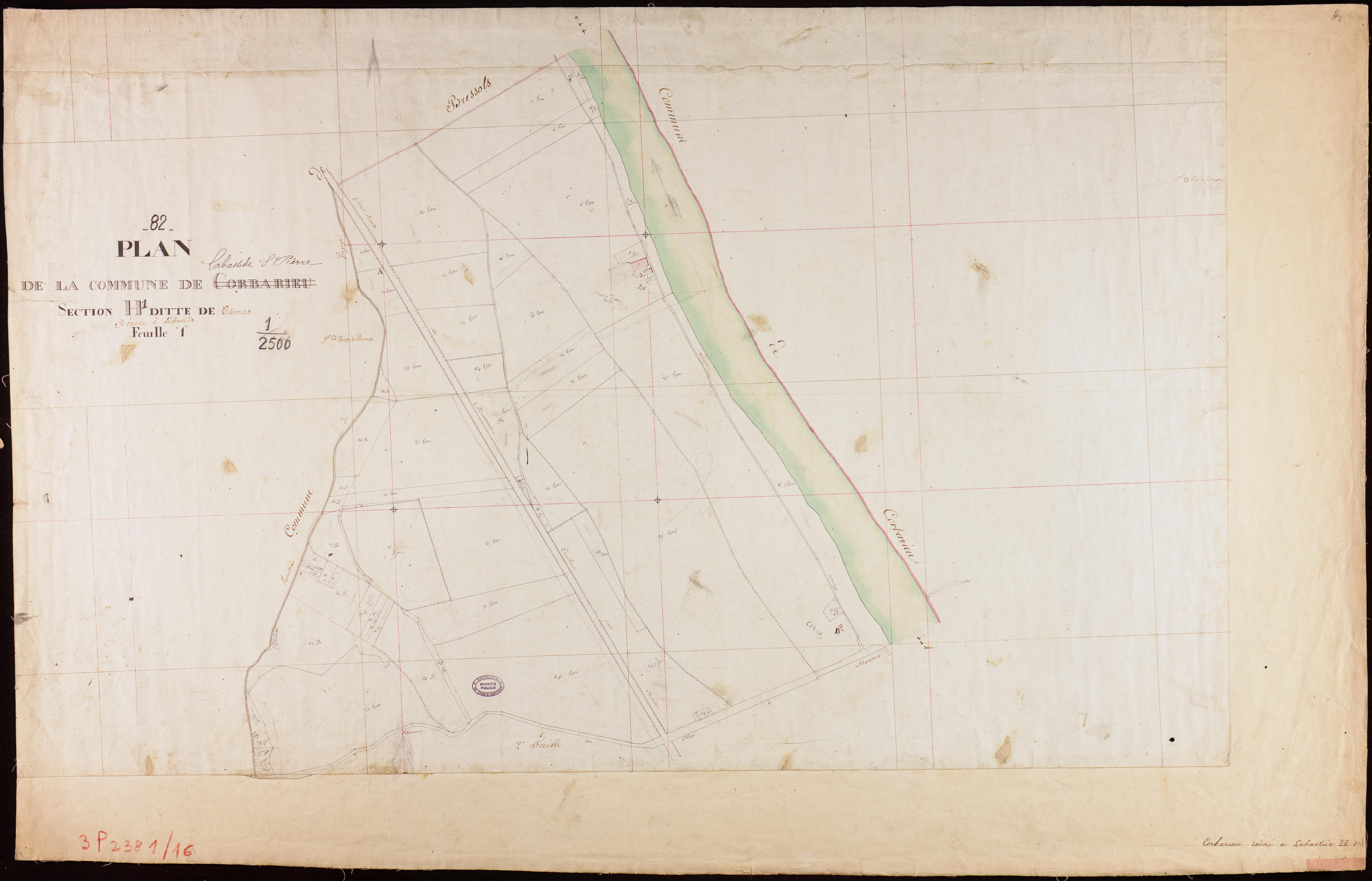 Labastide-Saint-Pierre - Section H - Thomas, 1ère feuille