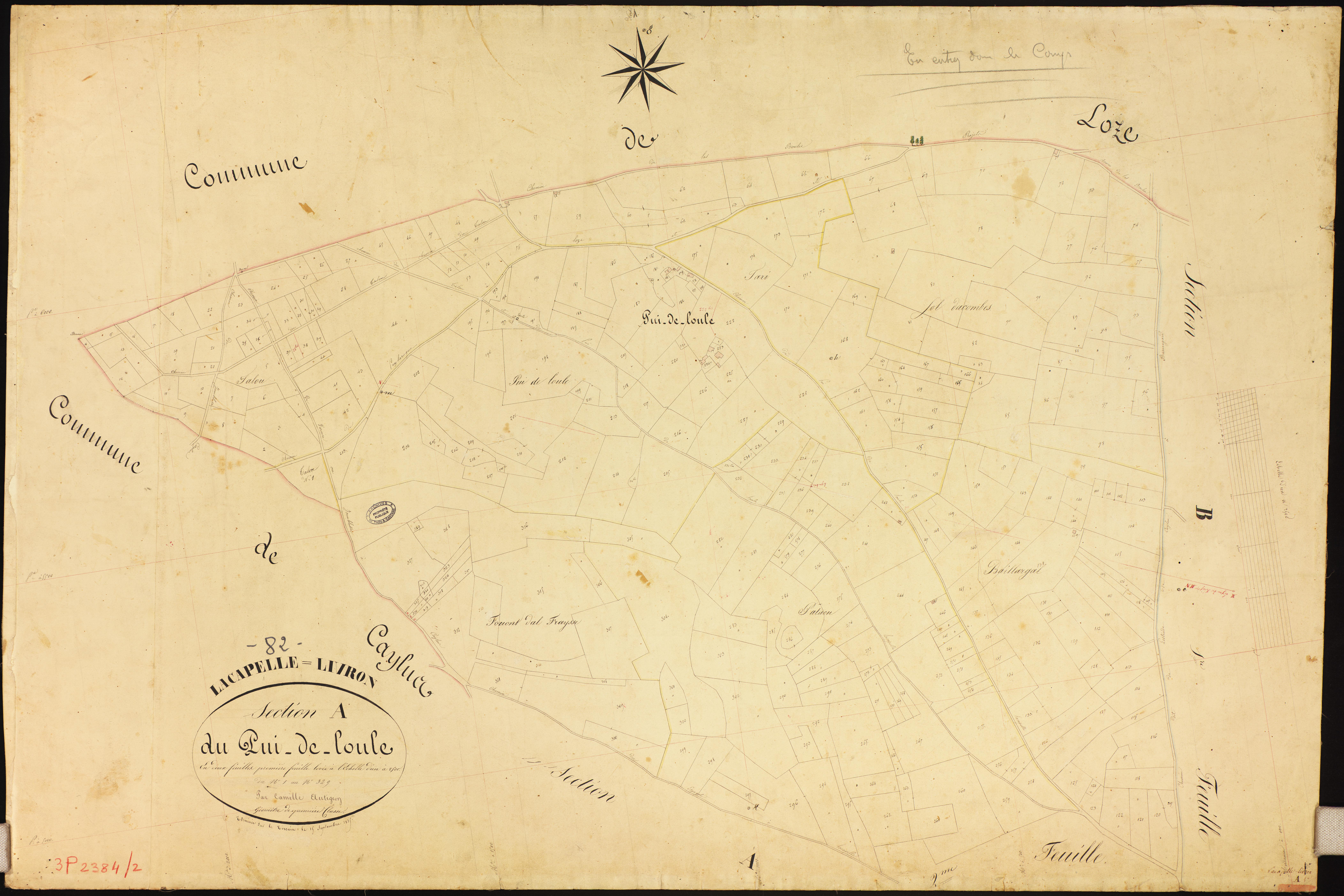 Lacapelle-Livron - Section A - Le Pui de Loule, 1ère feuille
