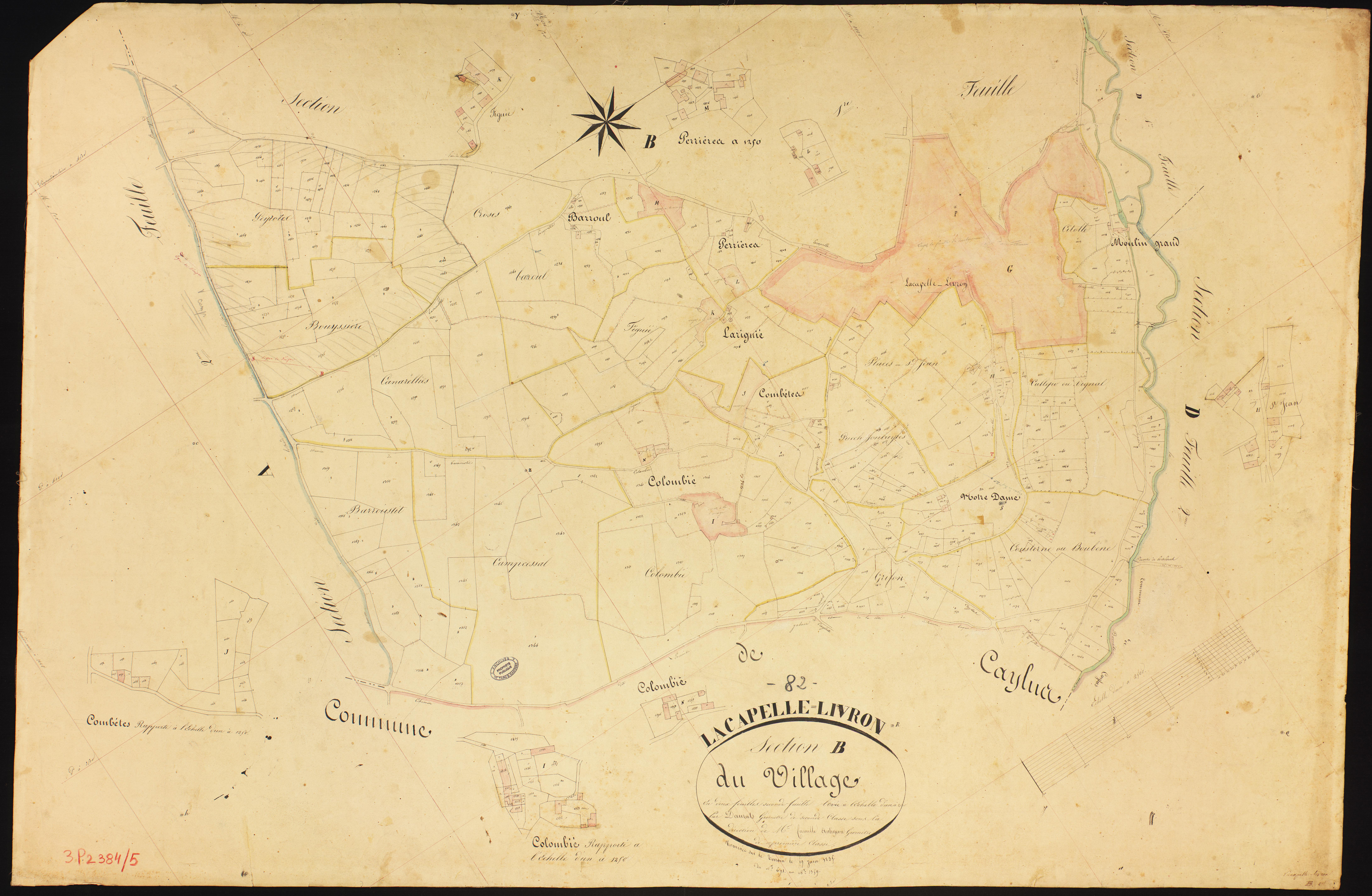 Lacapelle-Livron - Section B - Le Village, 2e feuille