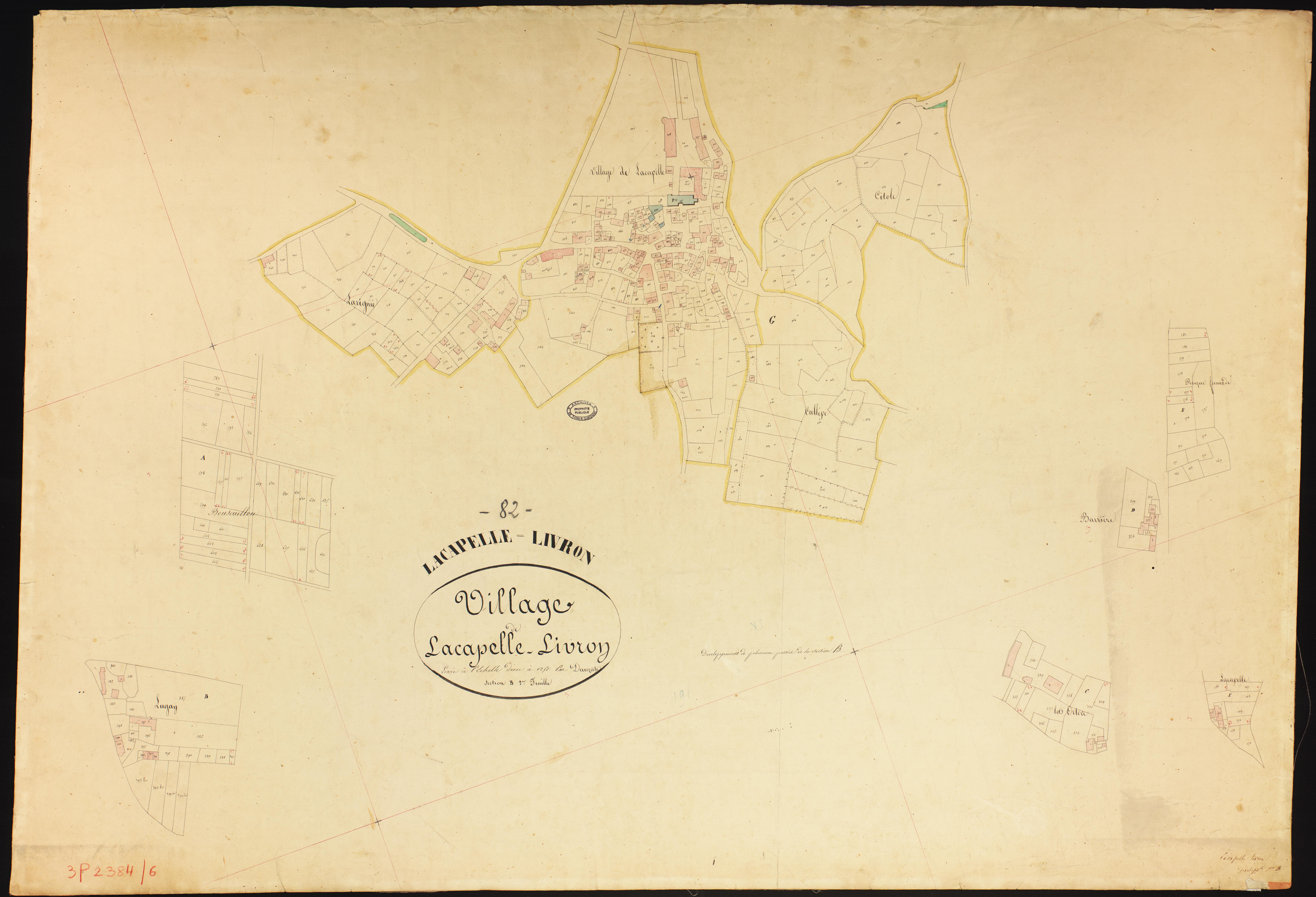 Lacapelle-Livron - Section B - Le Village, 2e feuille : développement du village