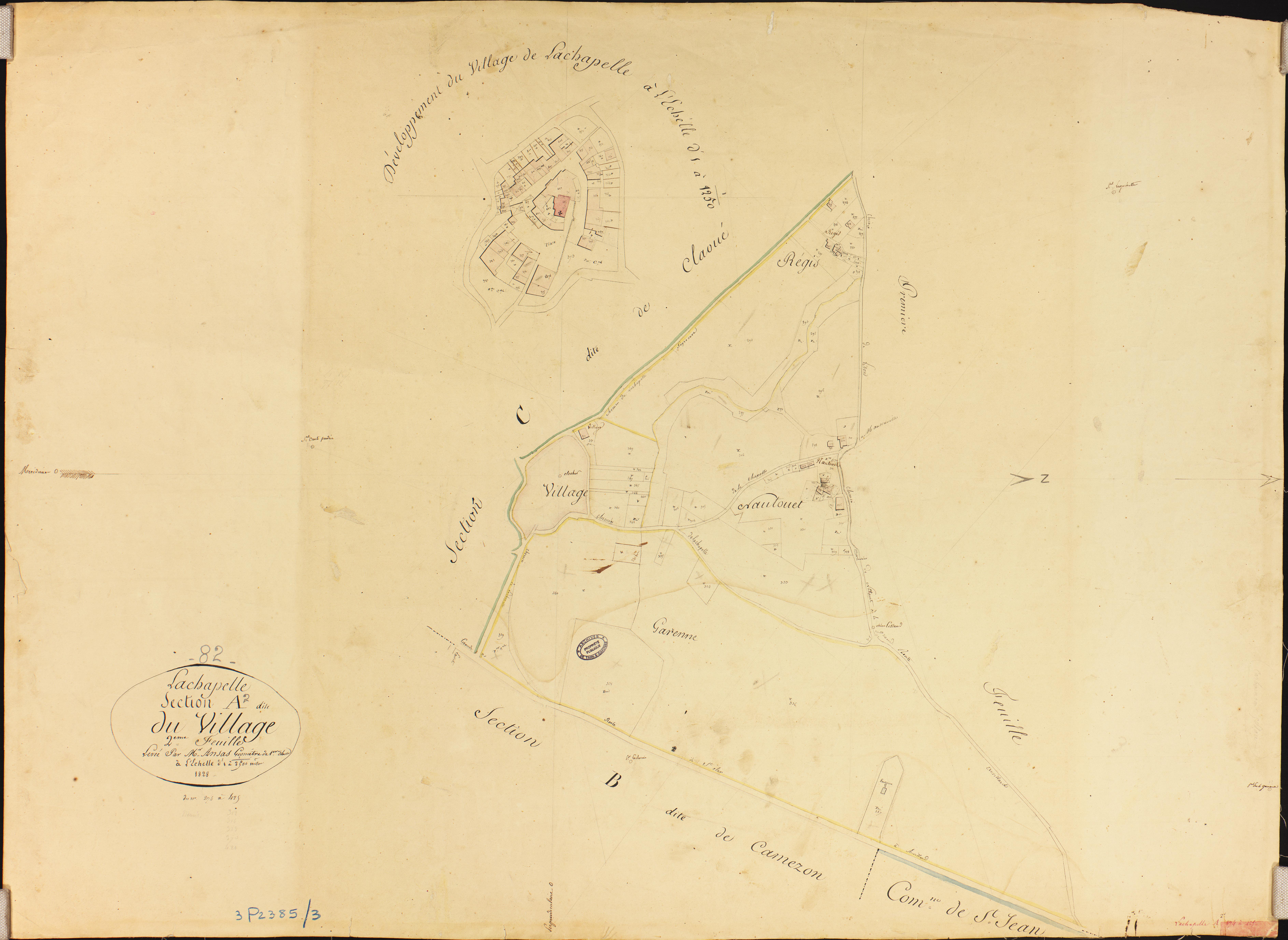 Chapelle - Section A - Le Village, 2e feuille