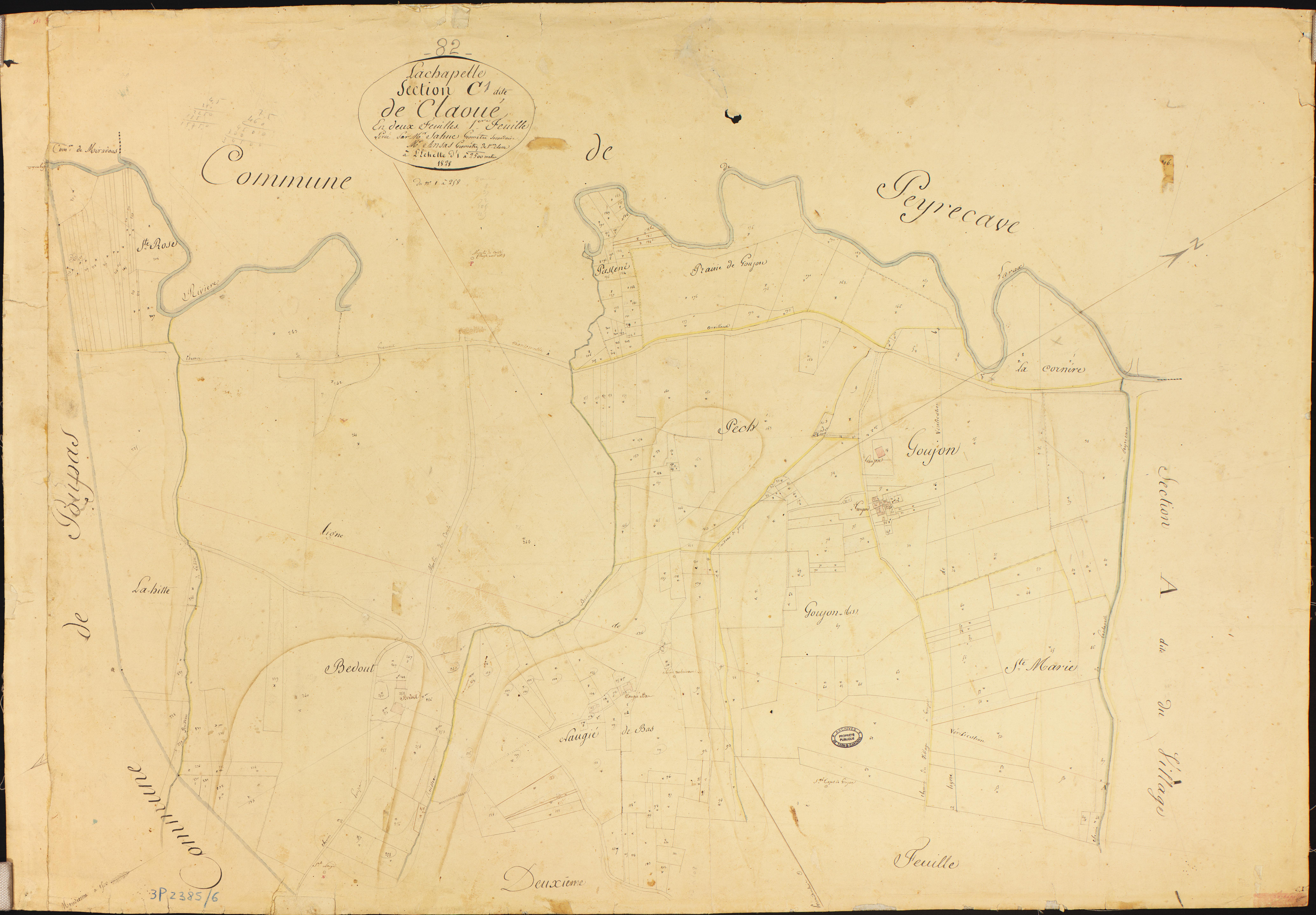 Chapelle - Section C - Claoué, 1ère feuille