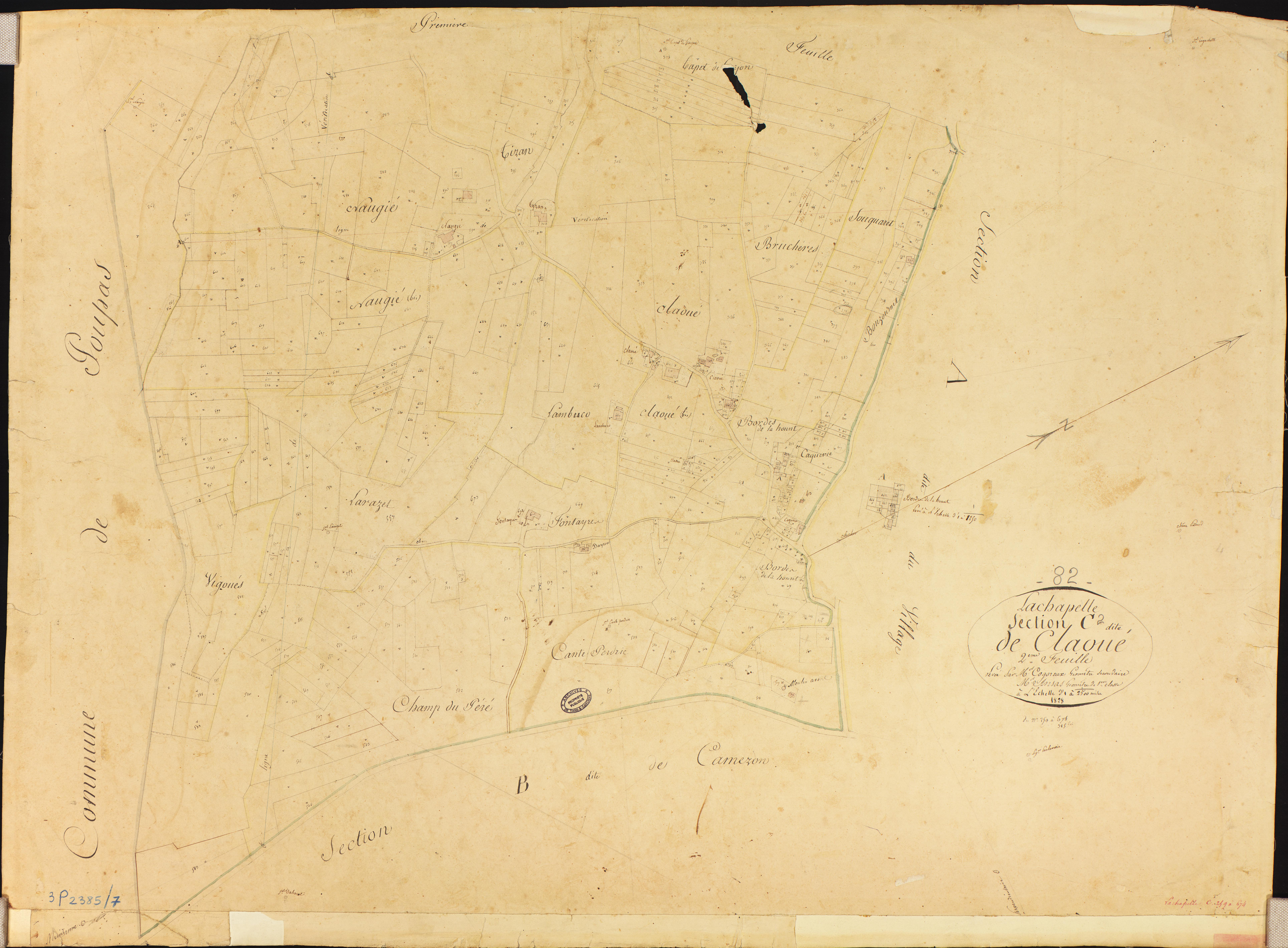 Chapelle - Section C - Claoué, 2e feuille