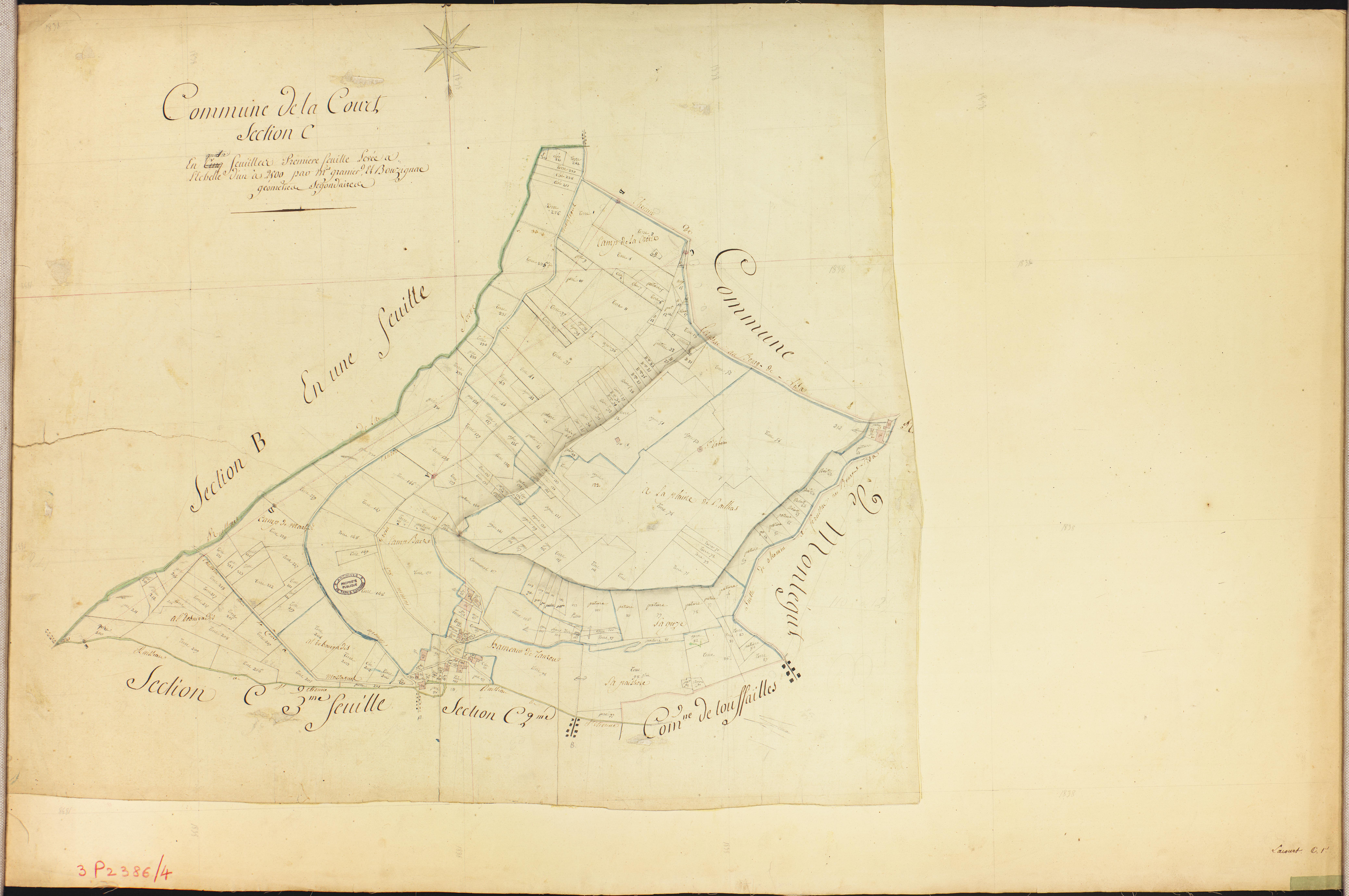 Lacour - Section C - Saint-Julien, 1ère feuille