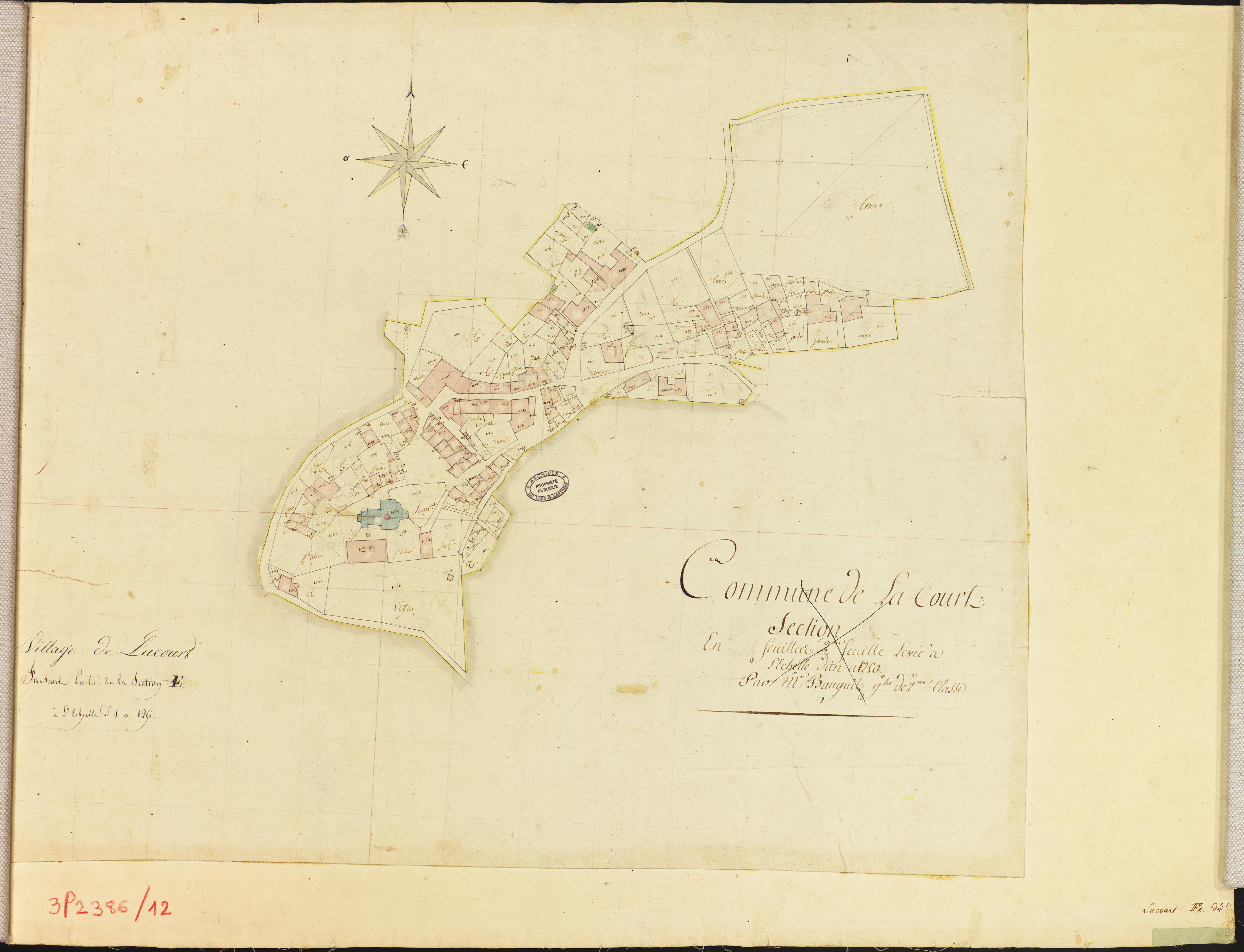 Lacour - Section E - Mestre : développement du village