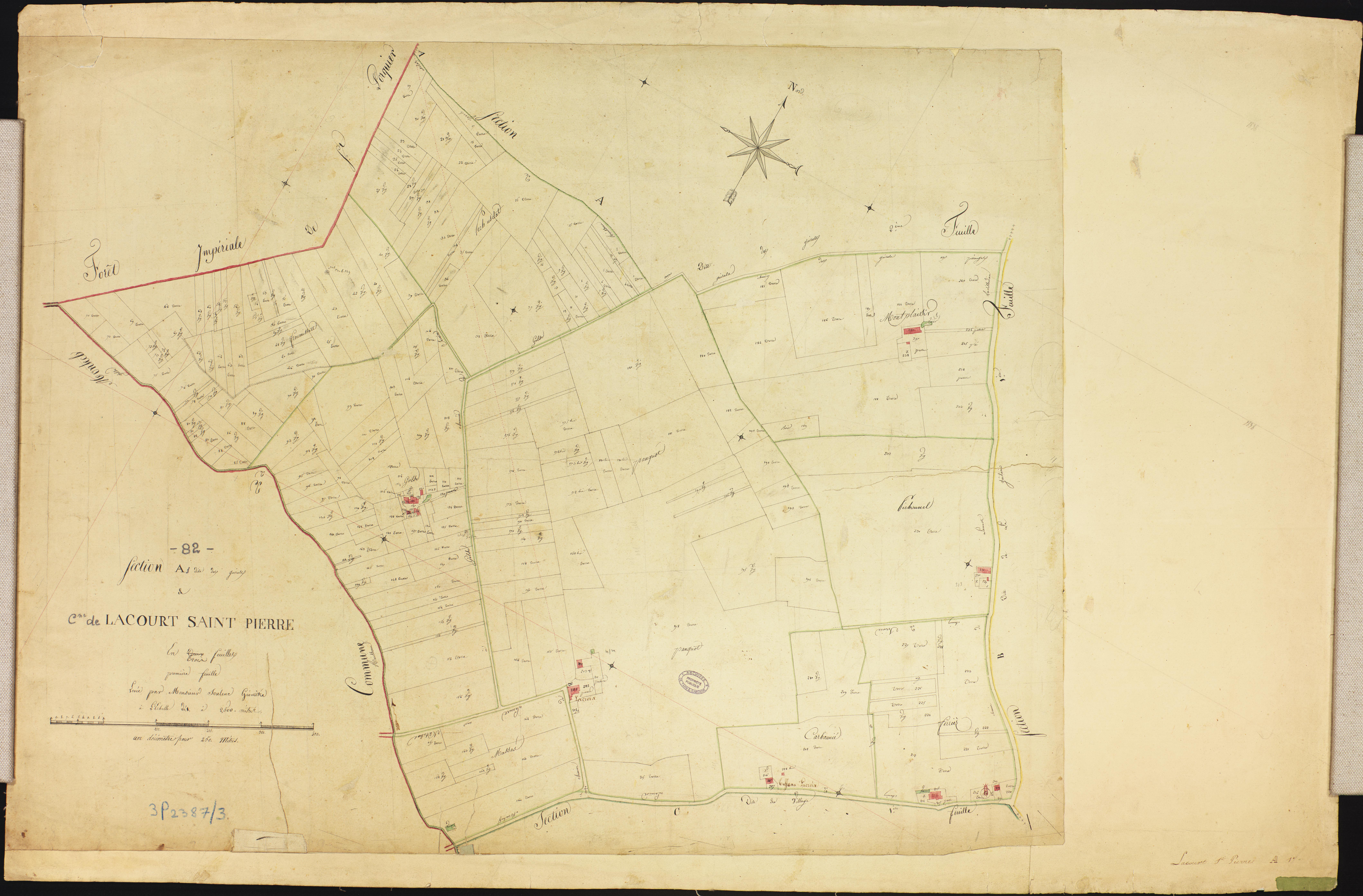 Lacourt-Saint-Pierre - Section A - Les Guirals, 1ère feuille