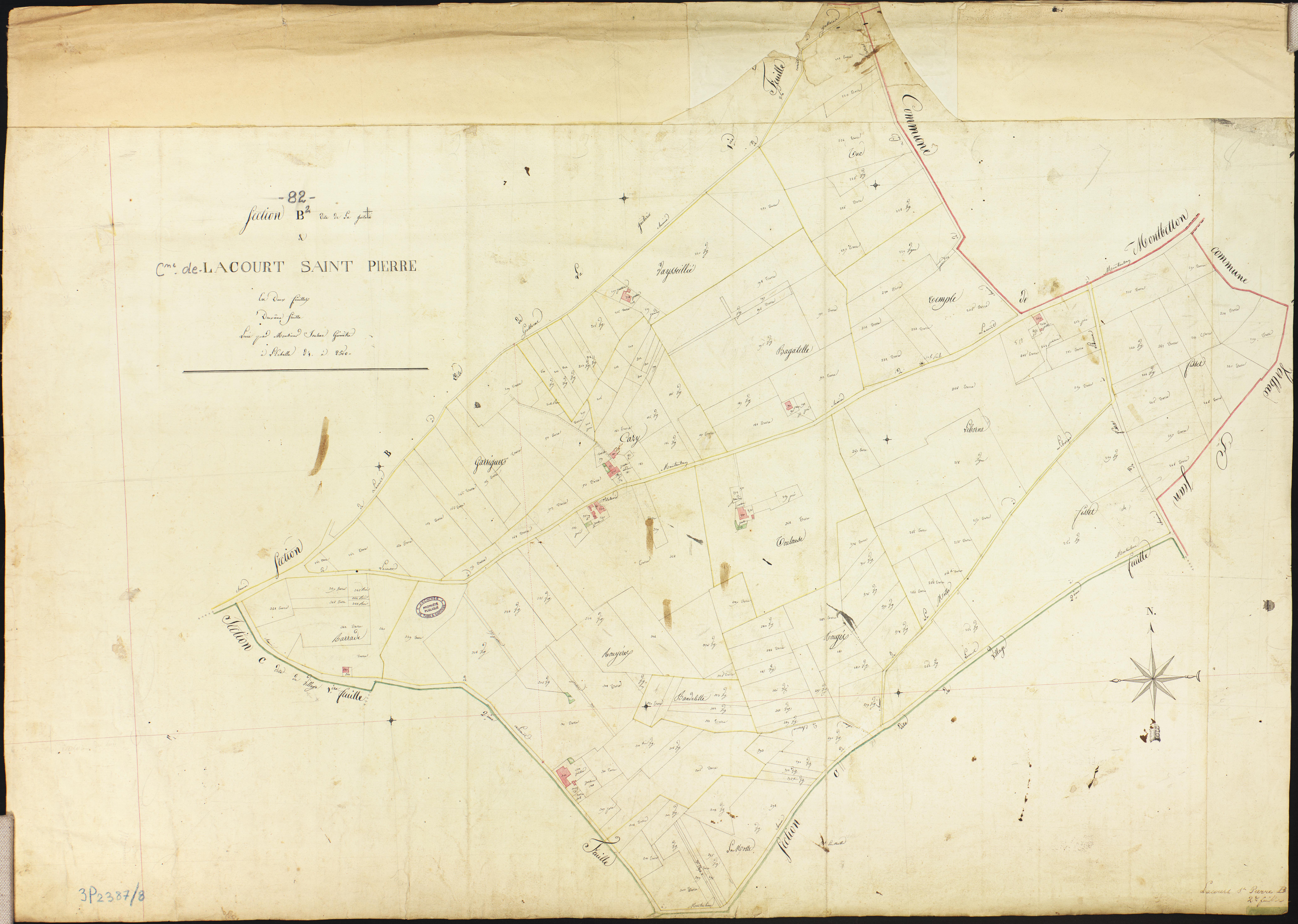 Lacourt-Saint-Pierre - Section B - La Guitario, 2e feuille