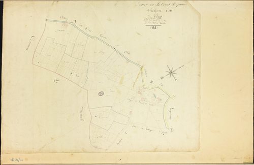 Lacourt-Saint-Pierre - Section C - Le Village, 1ère feuille