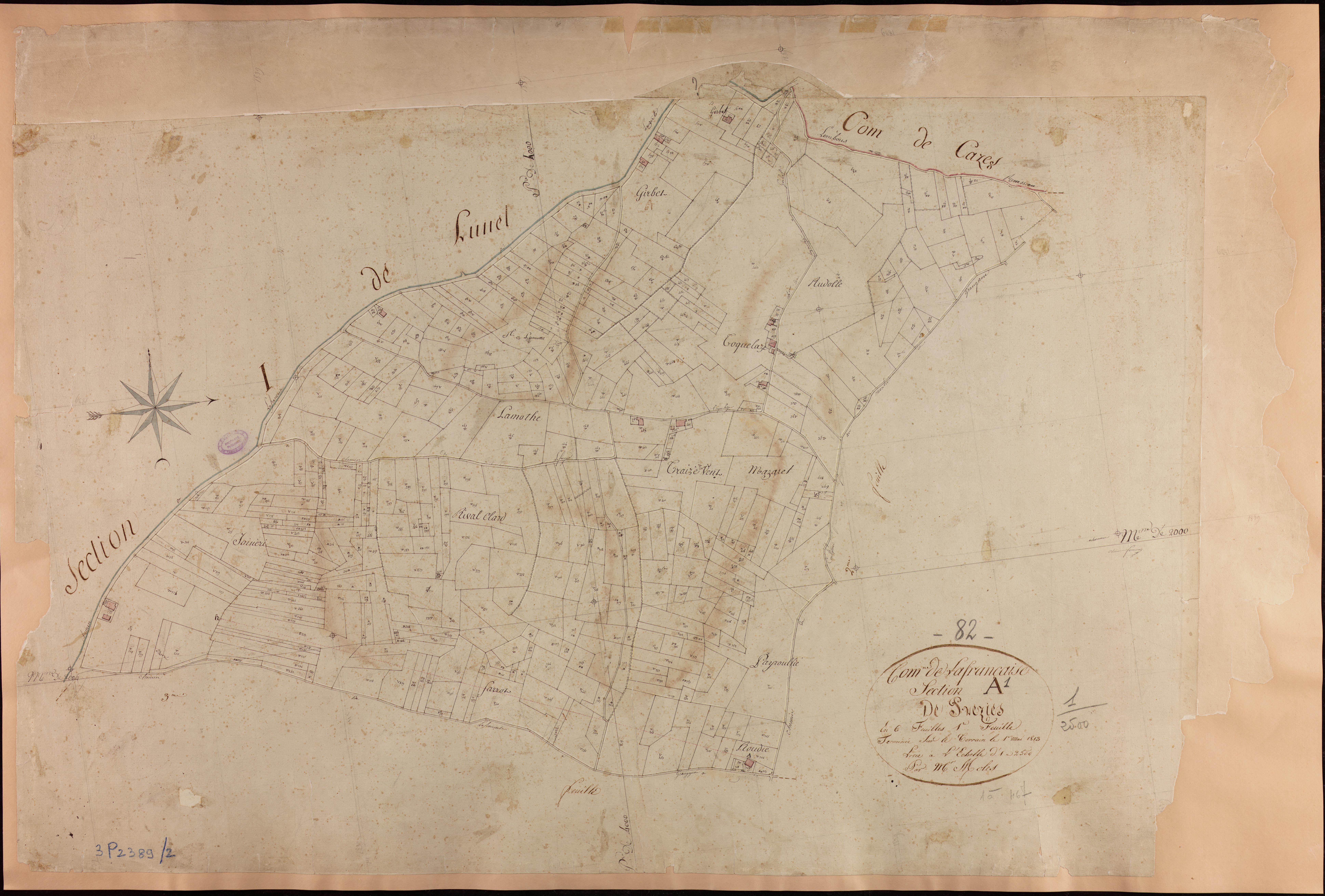 Lafrançaise - Section A - Preziès, 1ère feuille