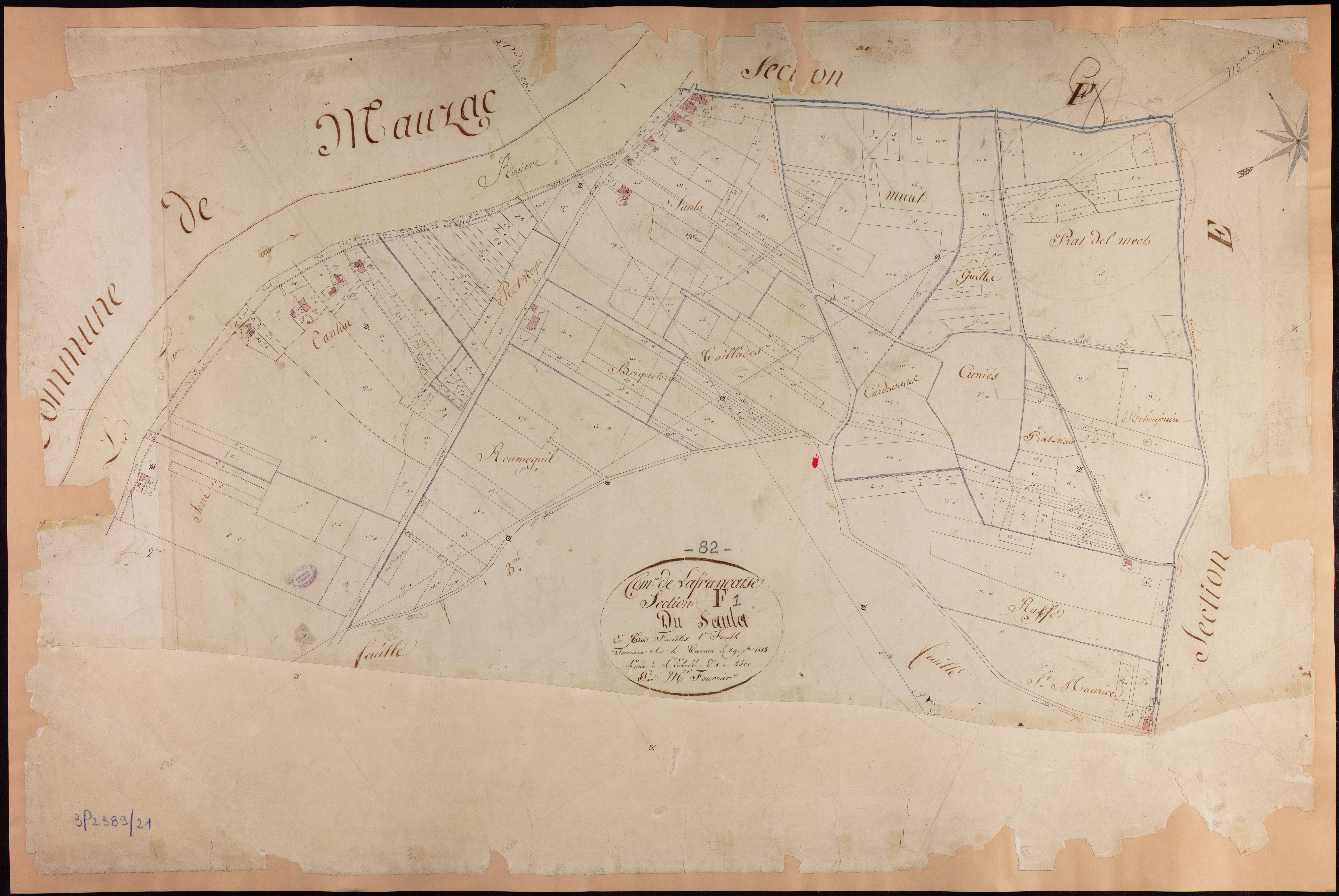Lafrançaise - Section F - Le Saula, 1ère feuille