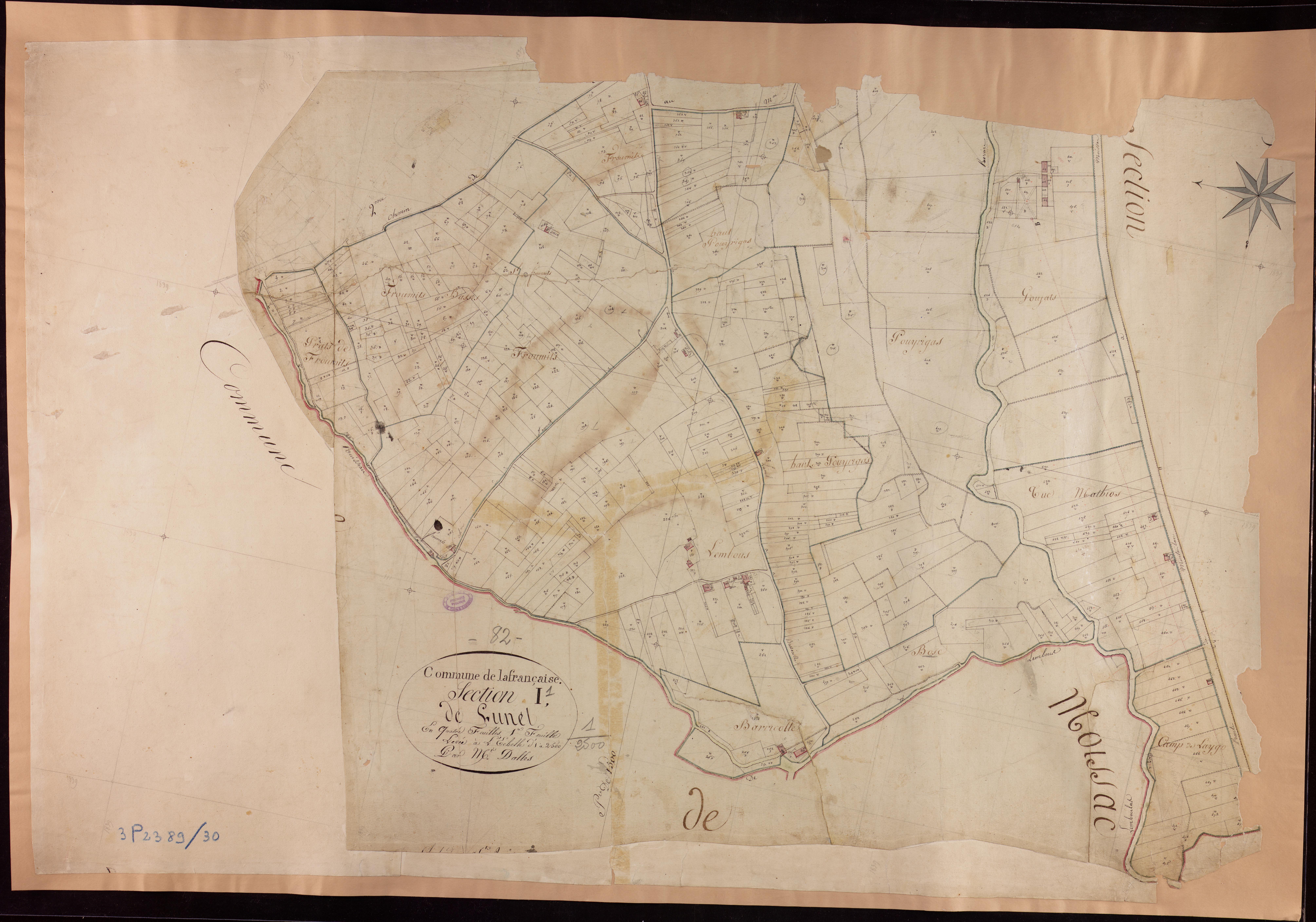 Lafrançaise - Section I - Lunel, 1ère feuille
