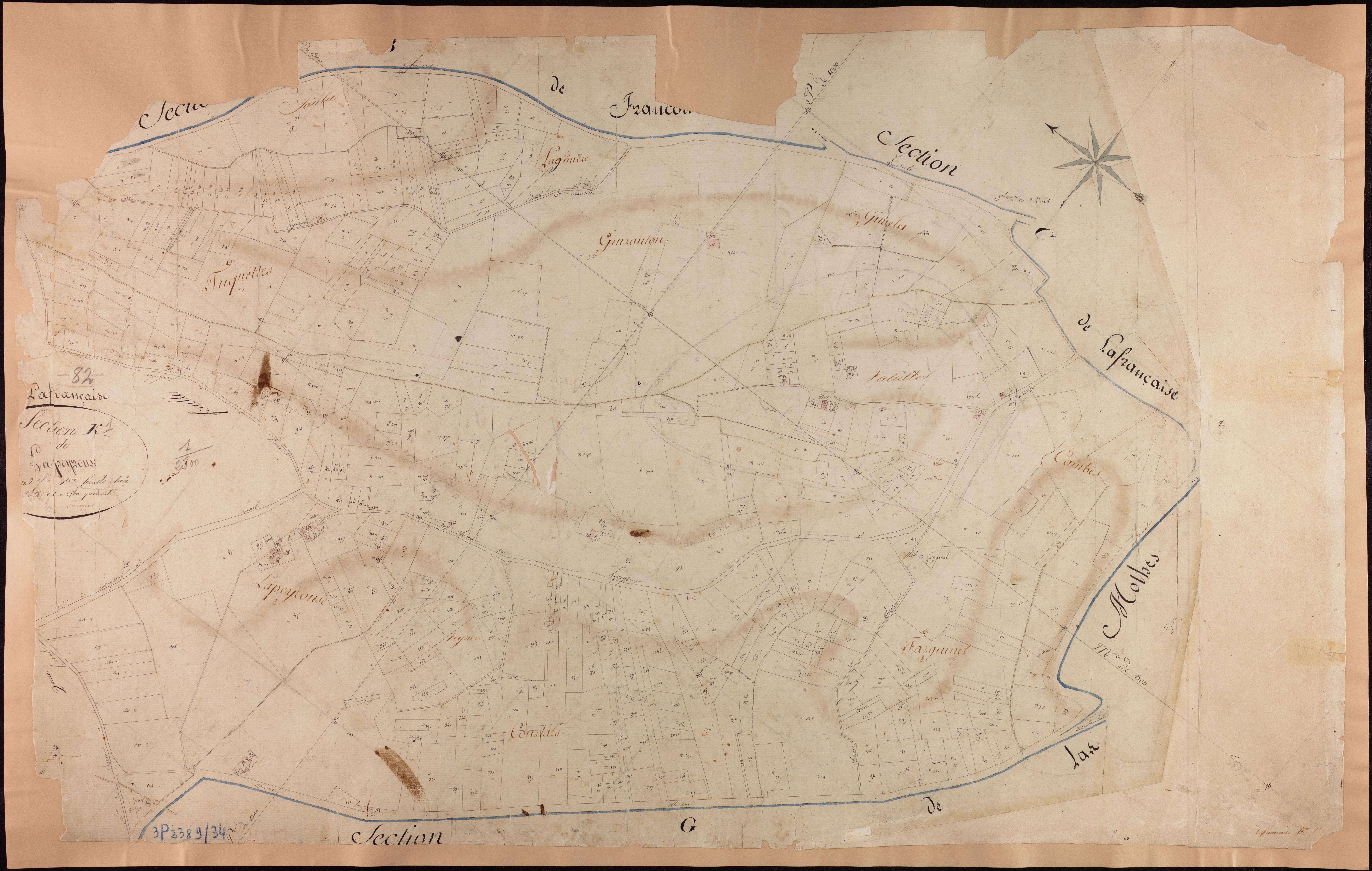 Lafrançaise - Section K - Lapeyrouse, 1ère feuille