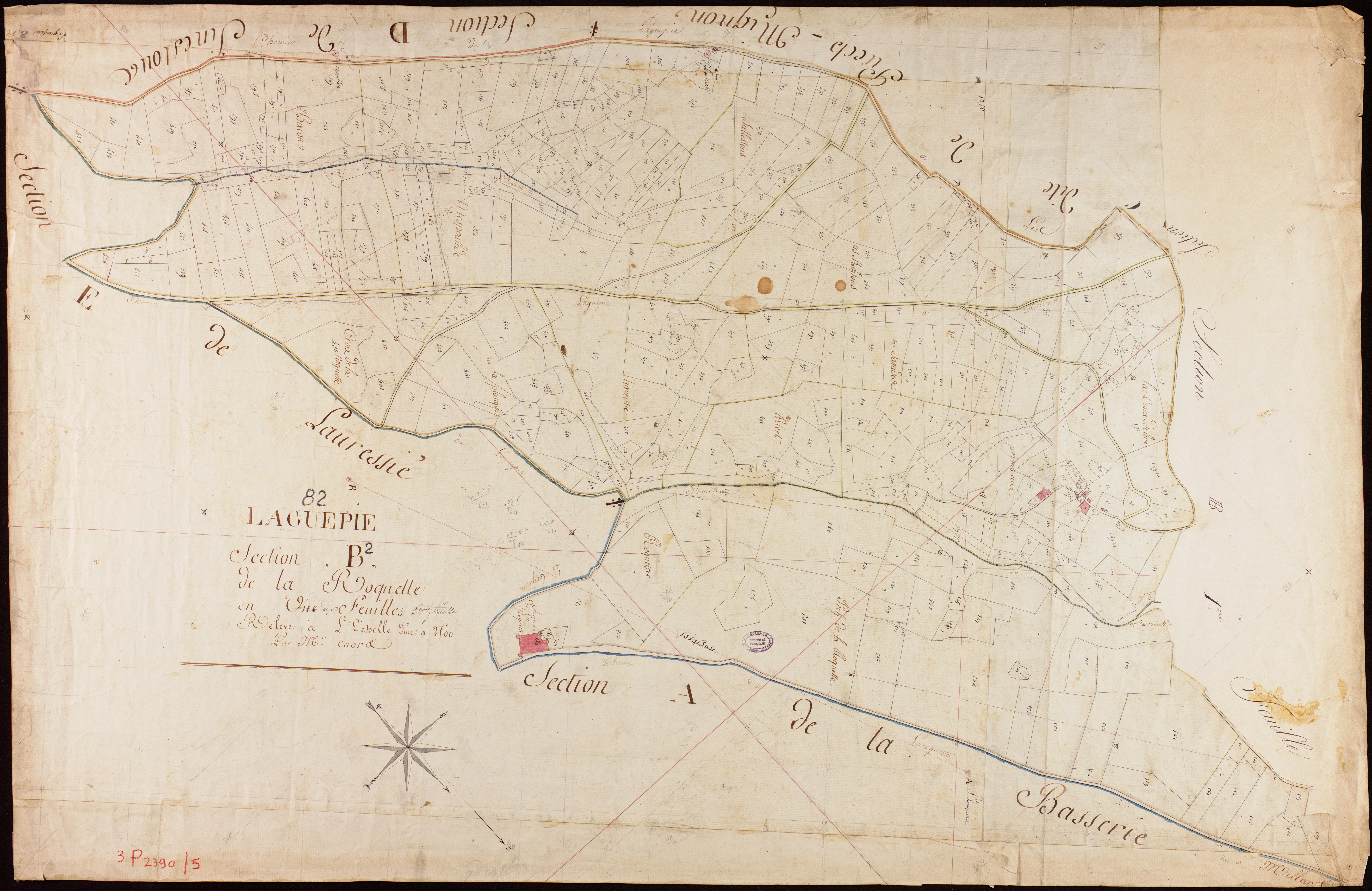 Laguépie - Section B - La Roquette, 2e feuille