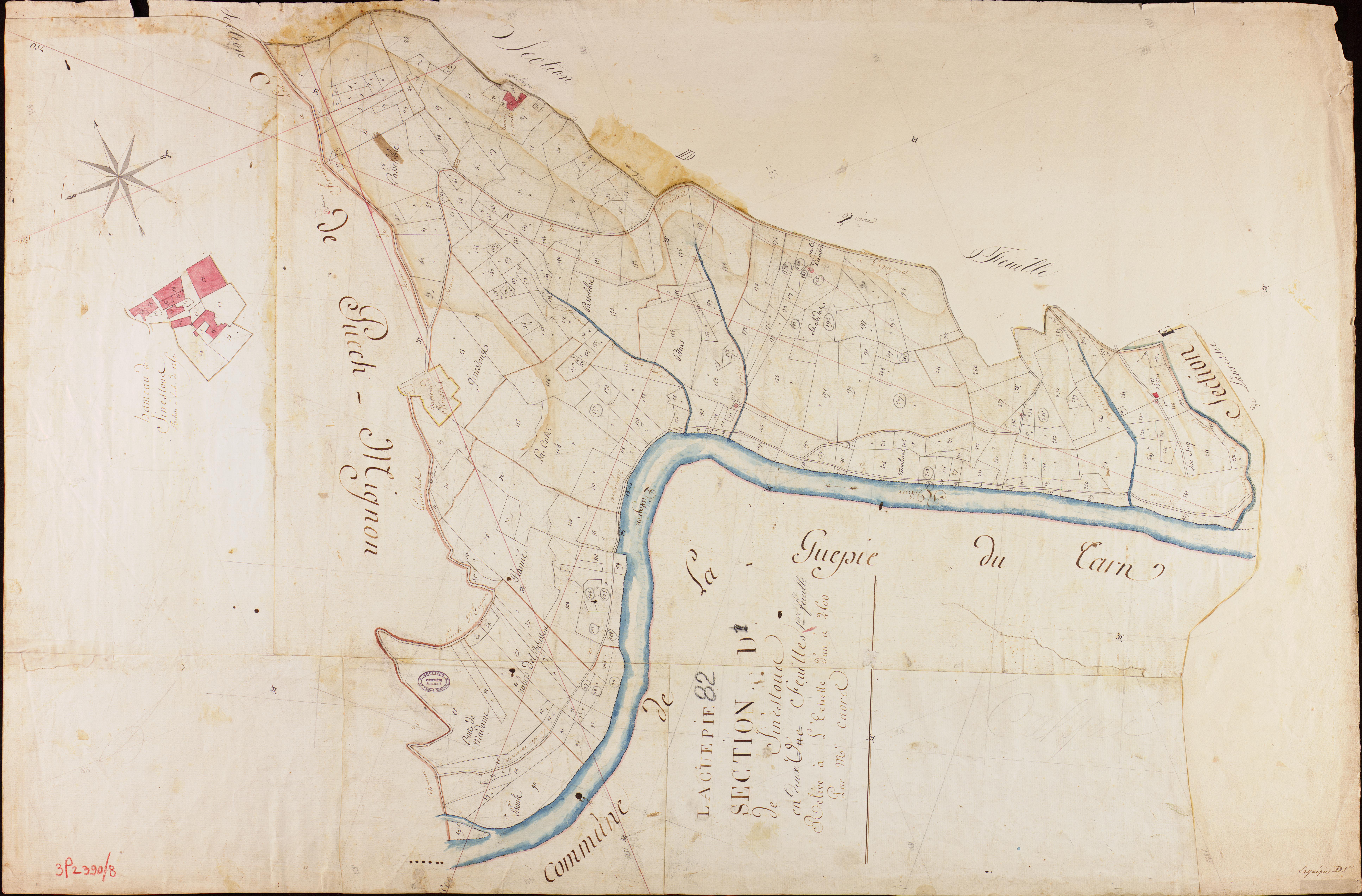 Laguépie - Section D - Ginestous, 1ère feuille