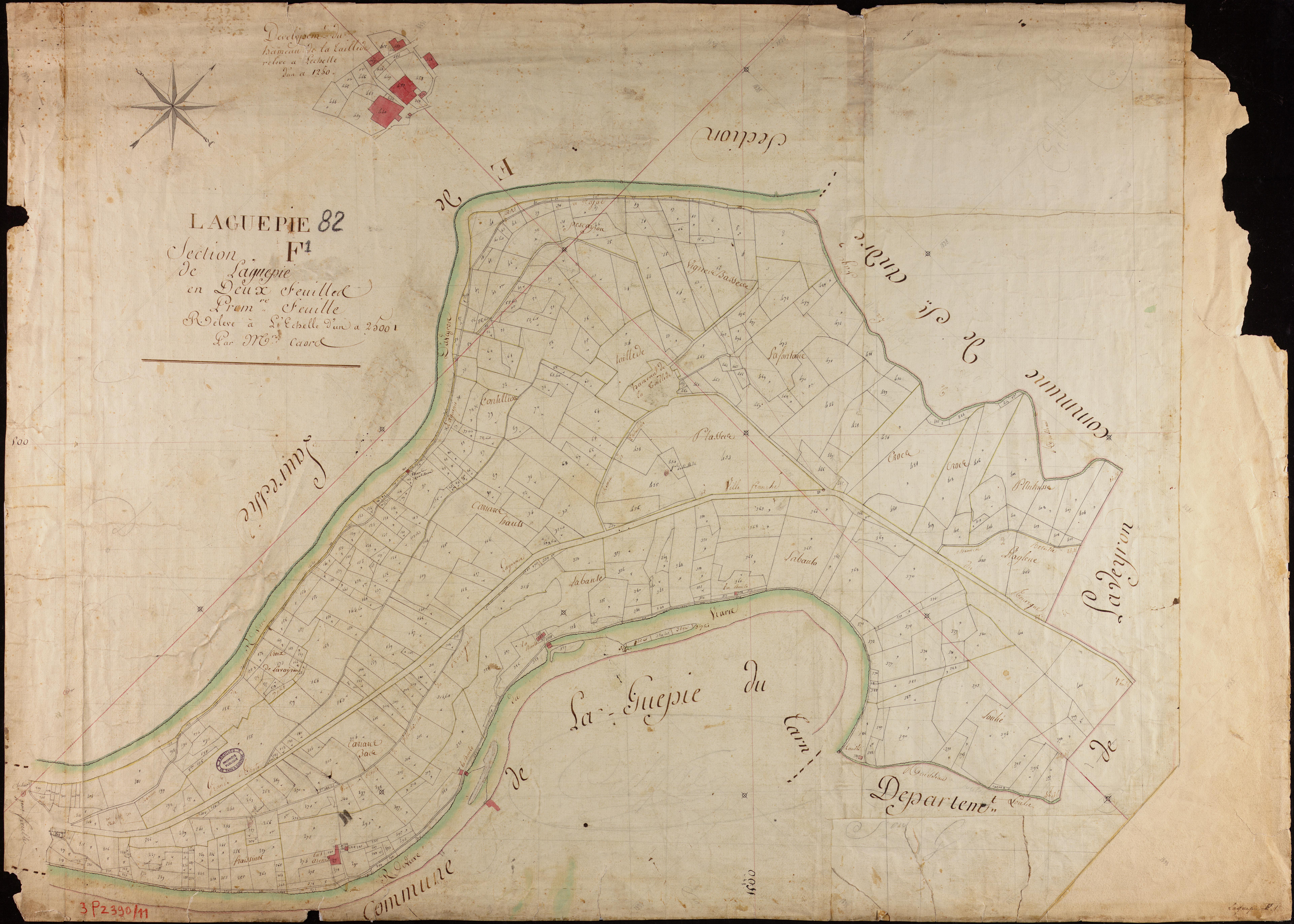 Laguépie - Section F - Laguépie, 1ère feuille