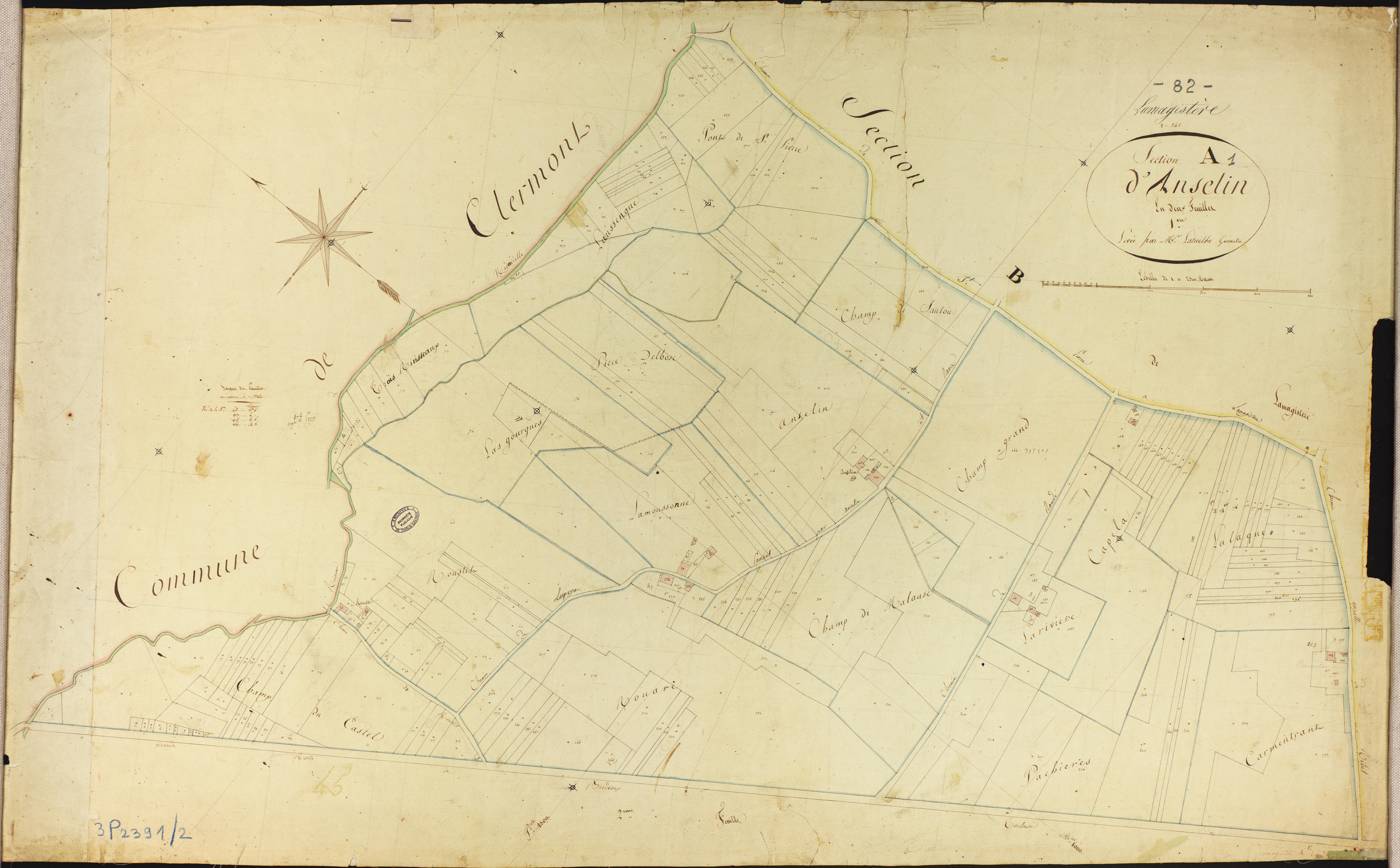 Lamagistère - Section A - Anselin, 1ère feuille