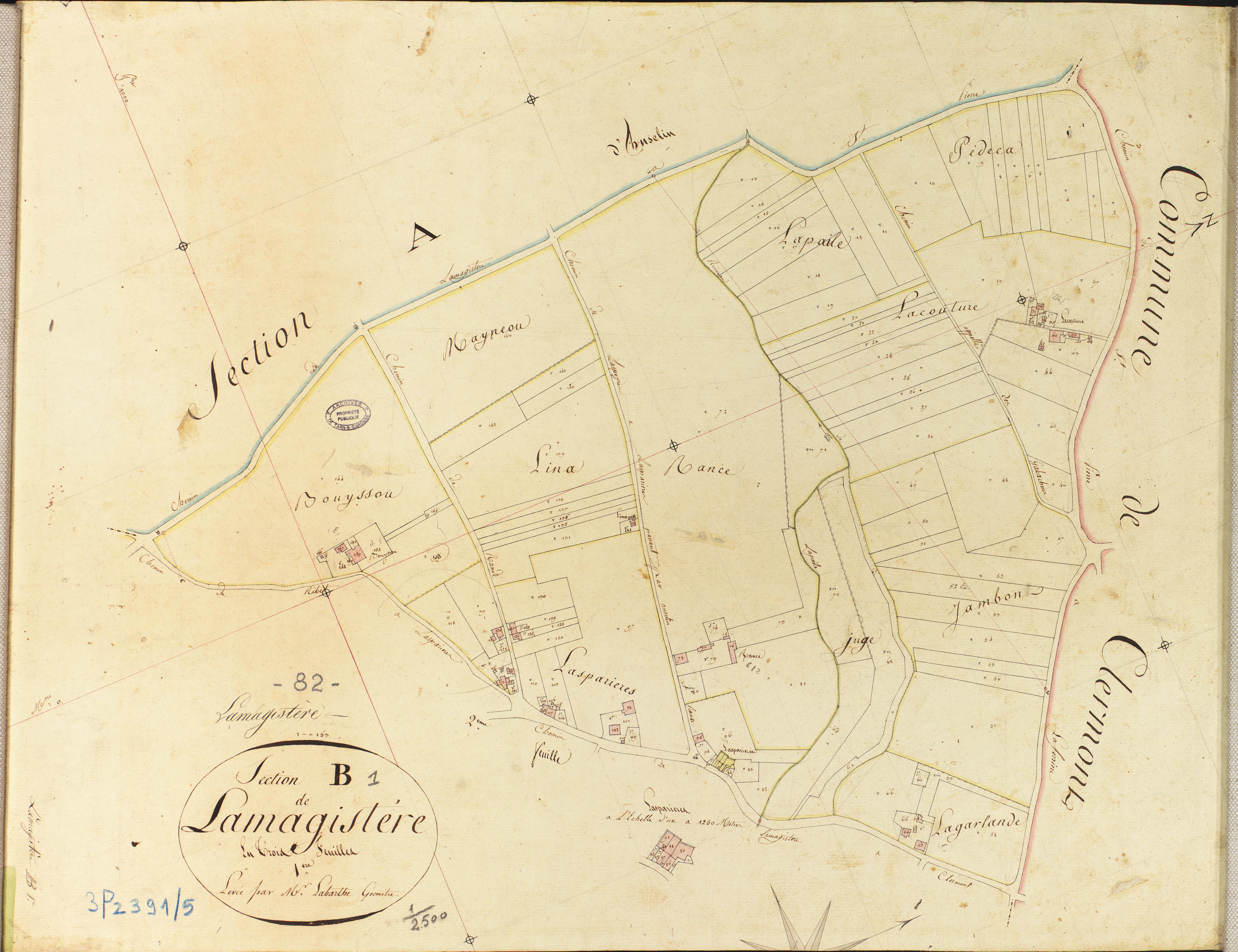 Lamagistère - Section B - Lamagistère, 1ère feuille