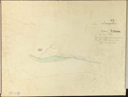 Lamagistère - Section B - Lamagistère, 3e feuille : alluvions et corrosions