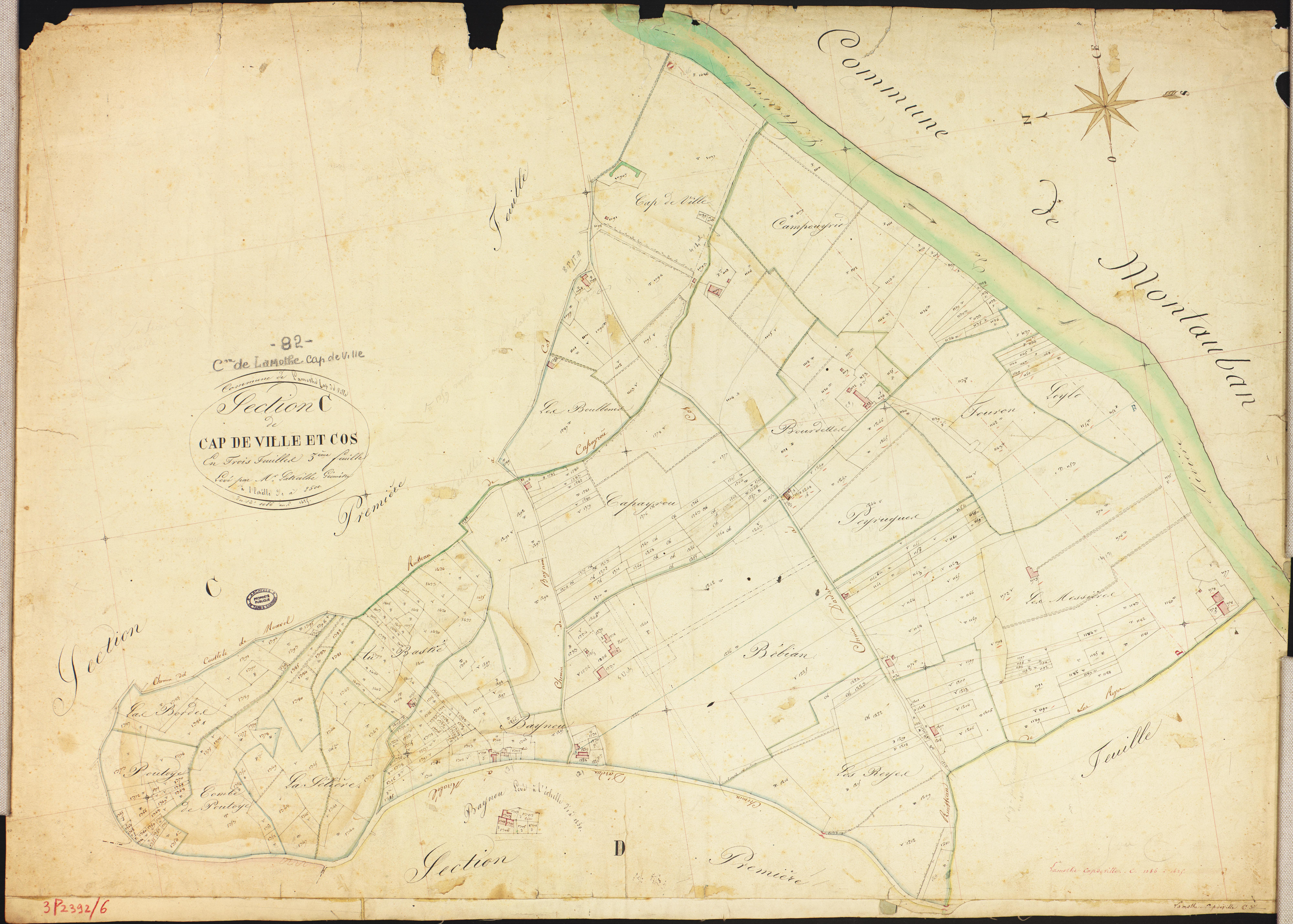 Lamothe-Capdeville - Section C - Cap de ville et Cos, 3e feuille