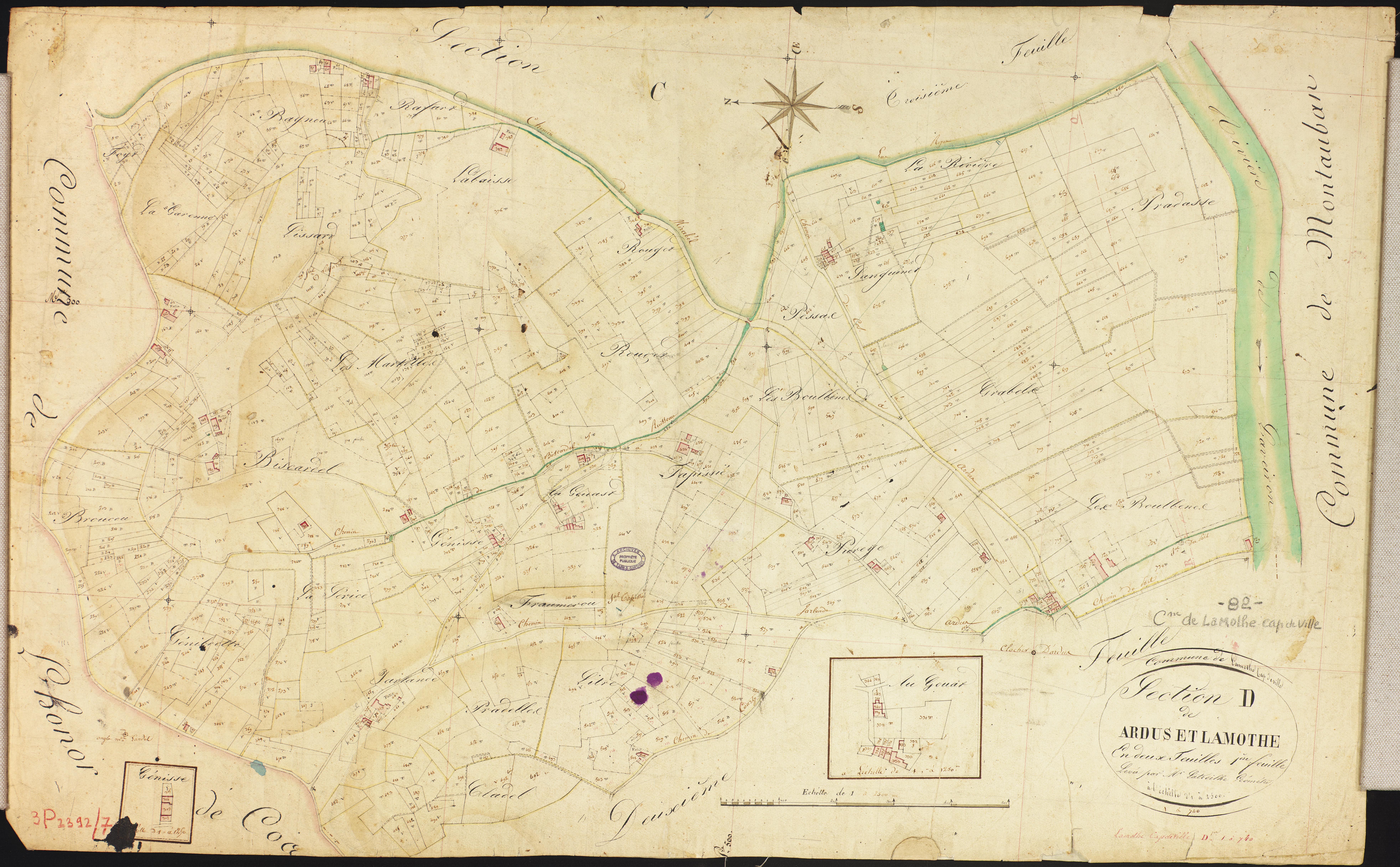 Lamothe-Capdeville - Section D - Ardus et Lamothe, 1ère feuille
