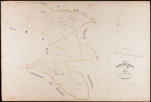 Lamothe-Cumont - Section B - Le Village, 1ère feuille