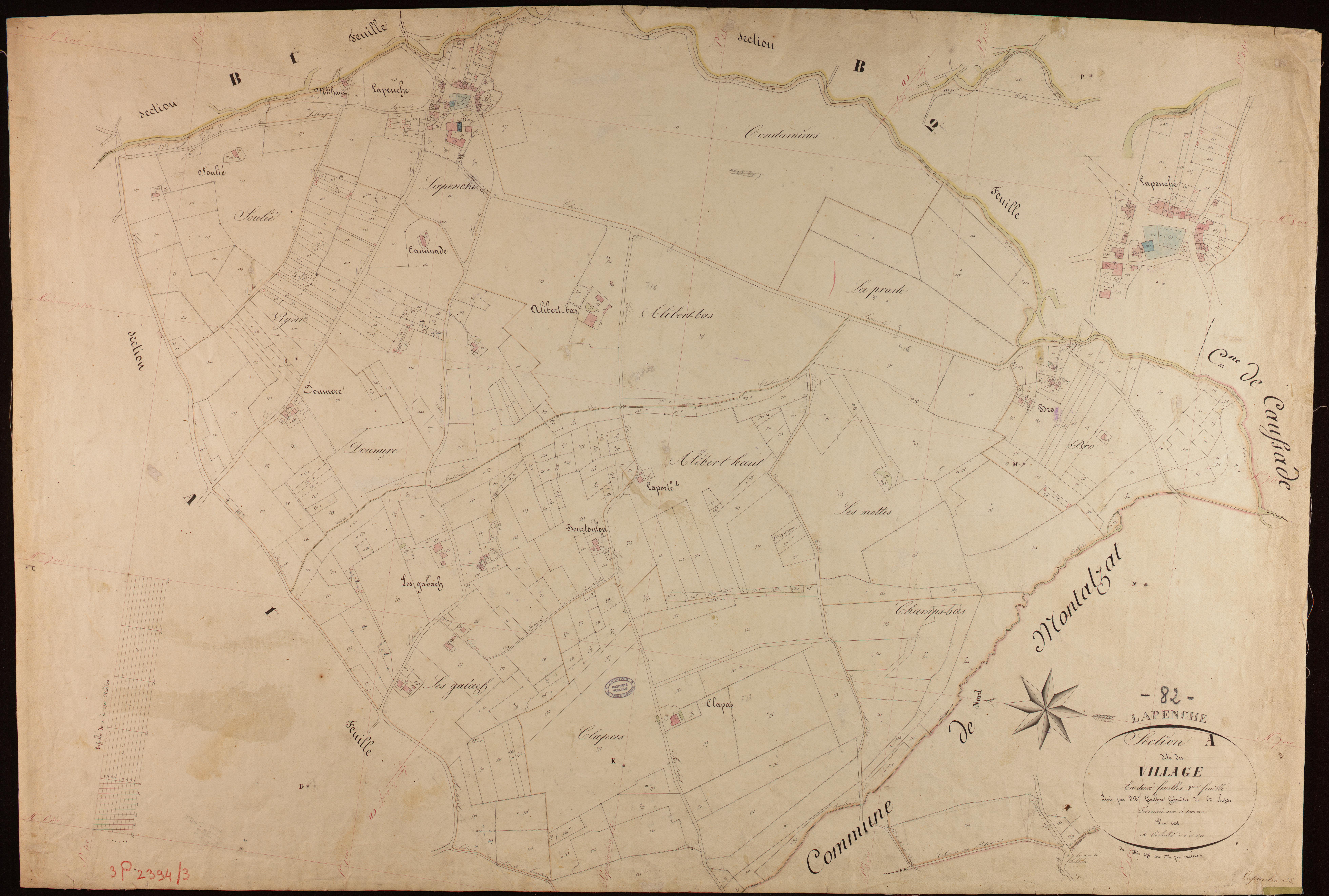 Lapenche - Section A - Le Village, 2e feuille