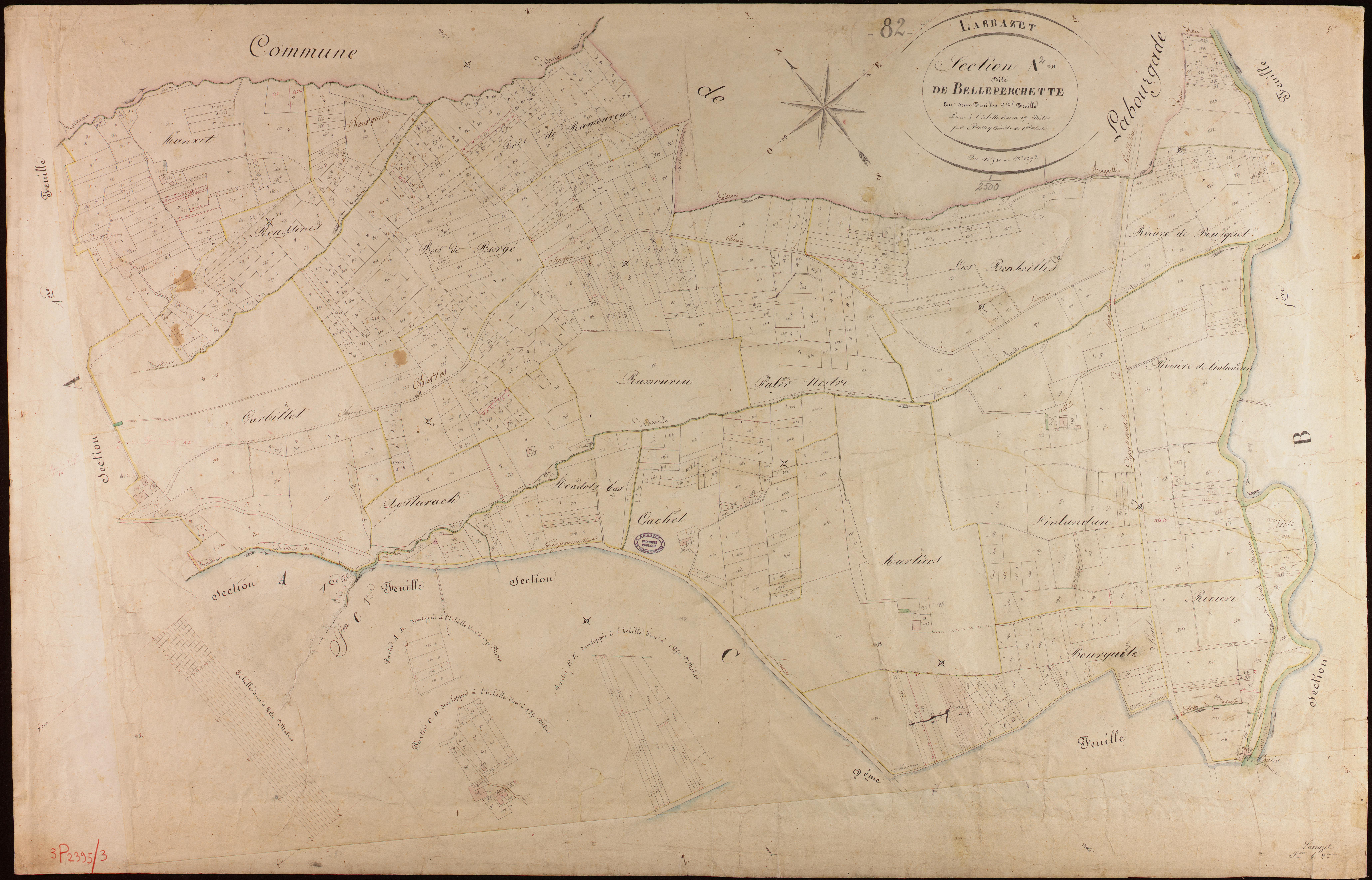 Larrazet - Section A - Belleperchette, 2e feuille