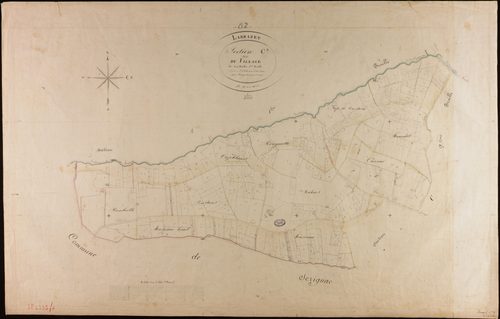 Larrazet - Section C - Le Village, 1ère feuille