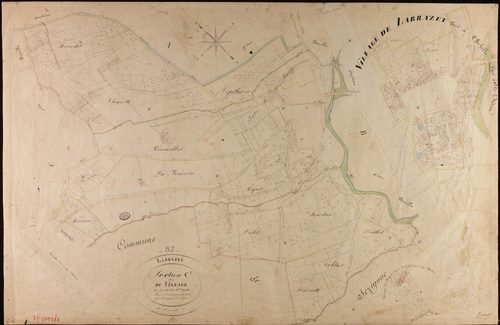 Larrazet - Section C - Le Village, 2e feuille